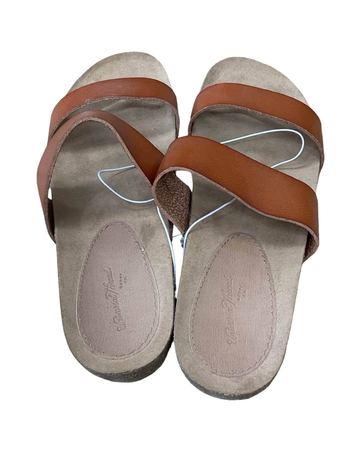 Sandals Heels Block By Universal Thread In Tan, Size:9