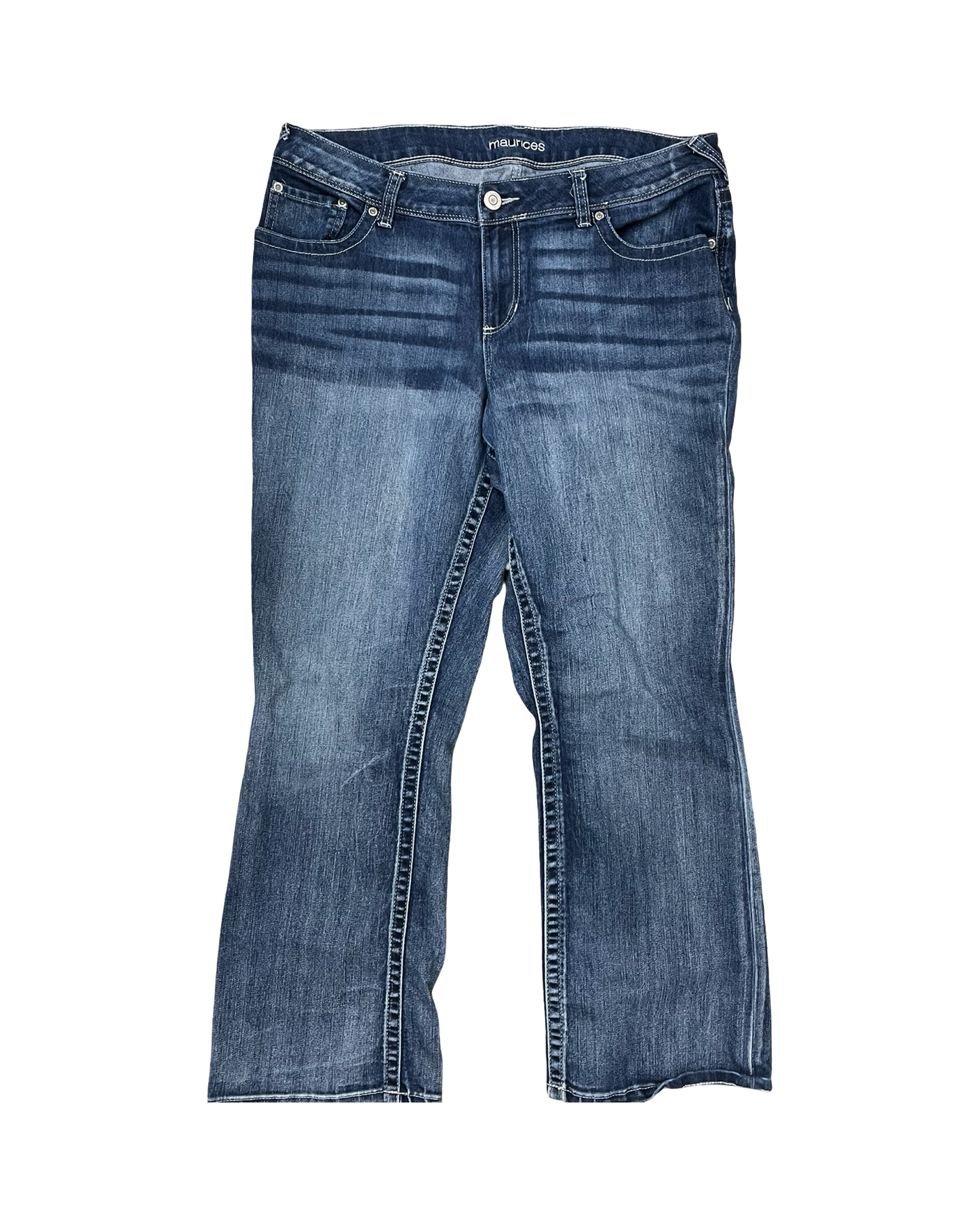 Jeans Boot Cut By Maurices In Blue Denim, Size:16