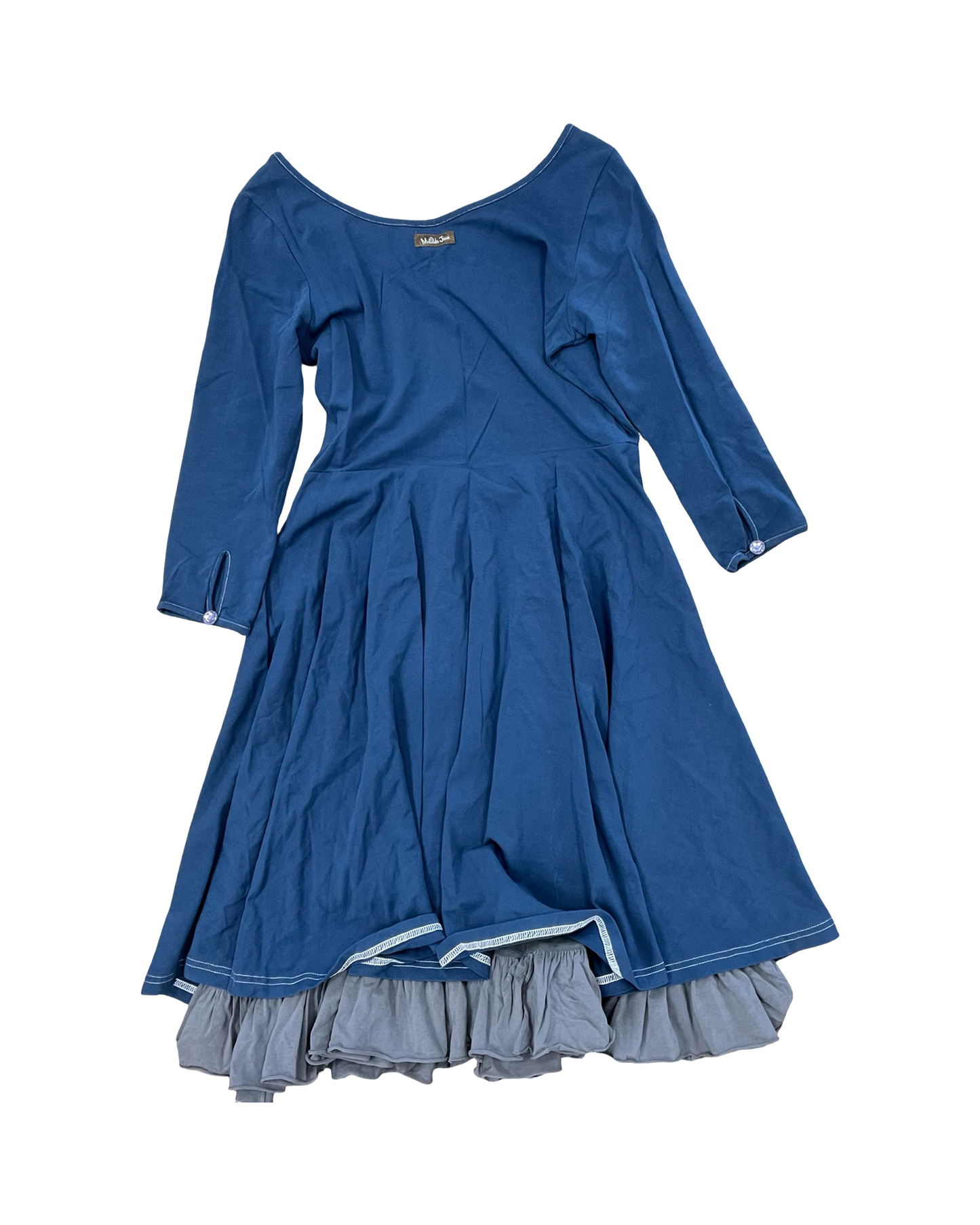 Dress Casual Midi By Clothes Mentor In Blue, Size:M