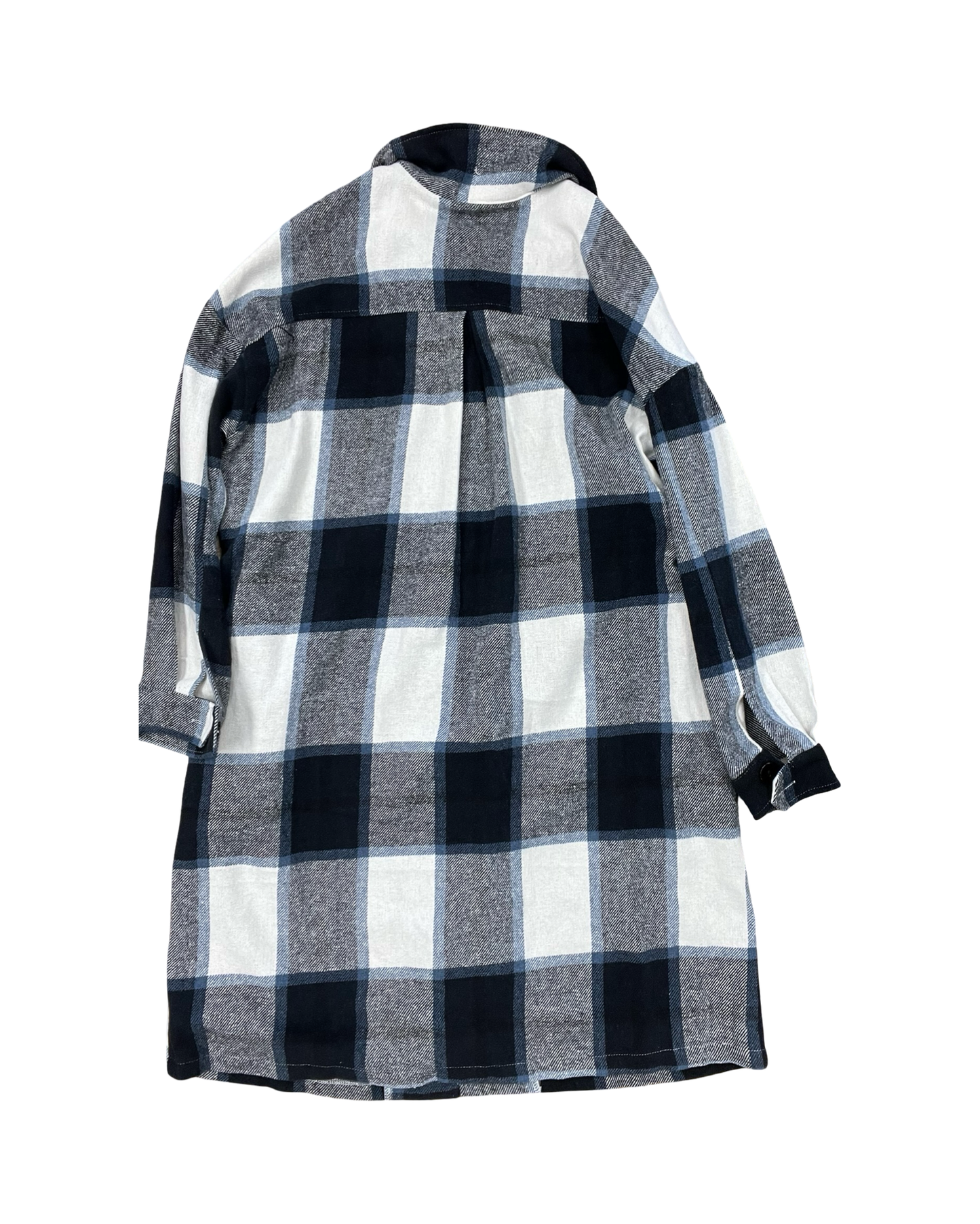 Jacket Shirt By Clothes Mentor In Blue & White, Size:M