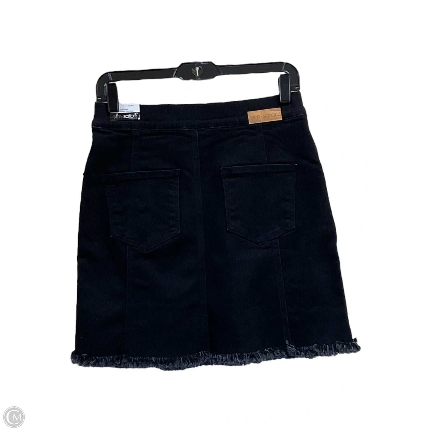 Skort By Multiples In Black Denim, Size: Xs