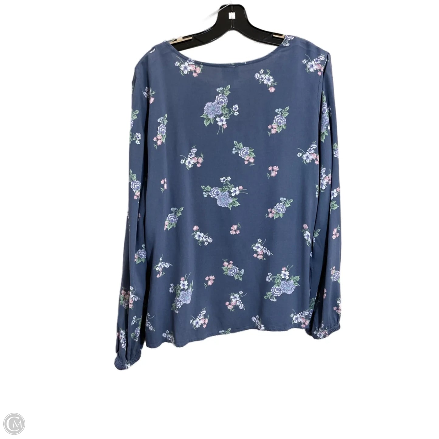 Top Long Sleeve By Como Vintage In Blue, Size: Xl