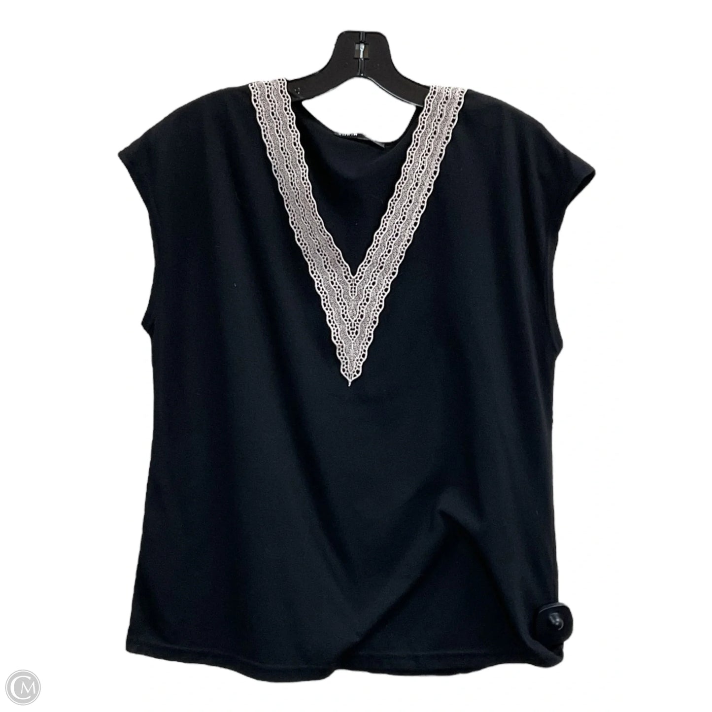 Top Short Sleeve By Shein In Black, Size: M