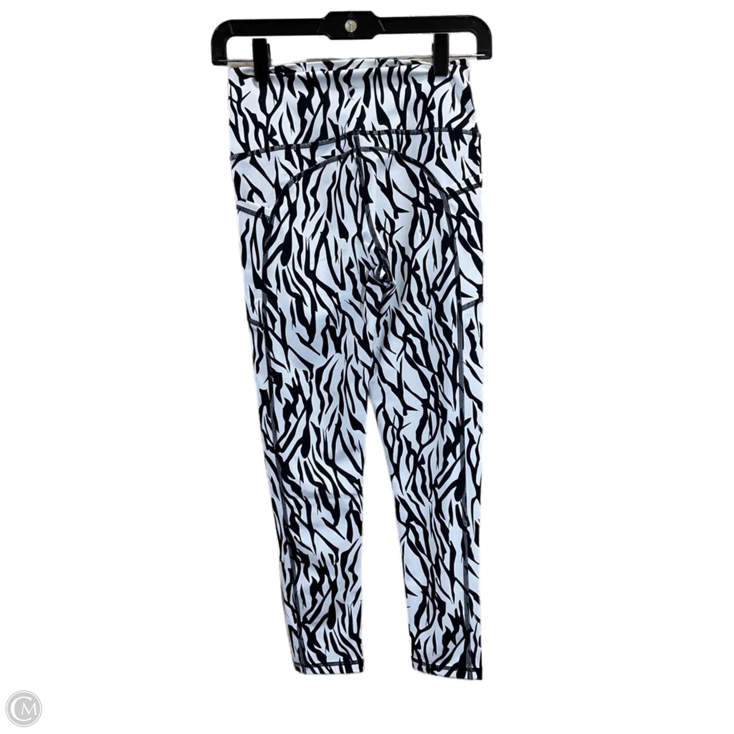 Athletic Leggings By Zyia In Black & White, Size: M