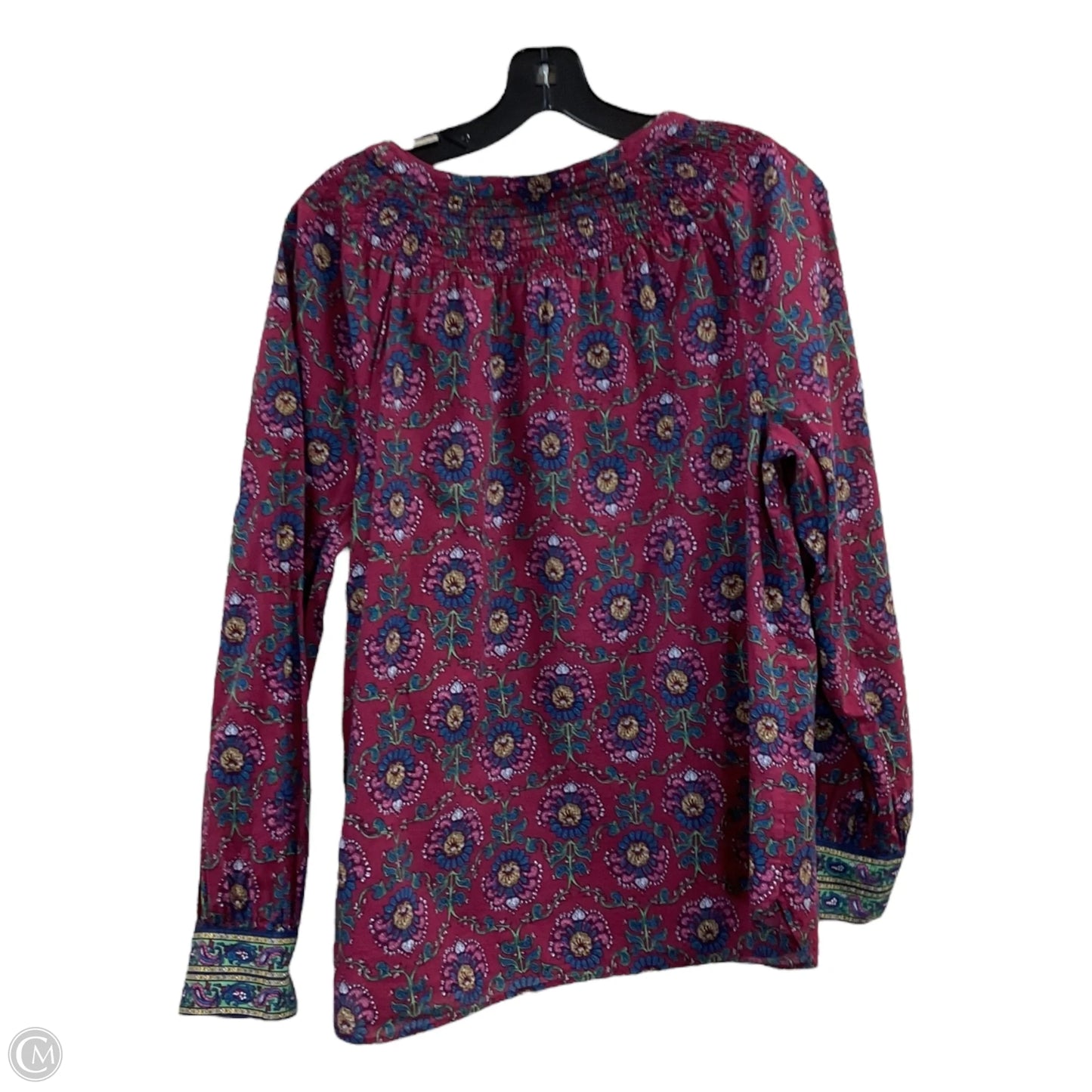 Top Long Sleeve By Talbots In Red, Size: L