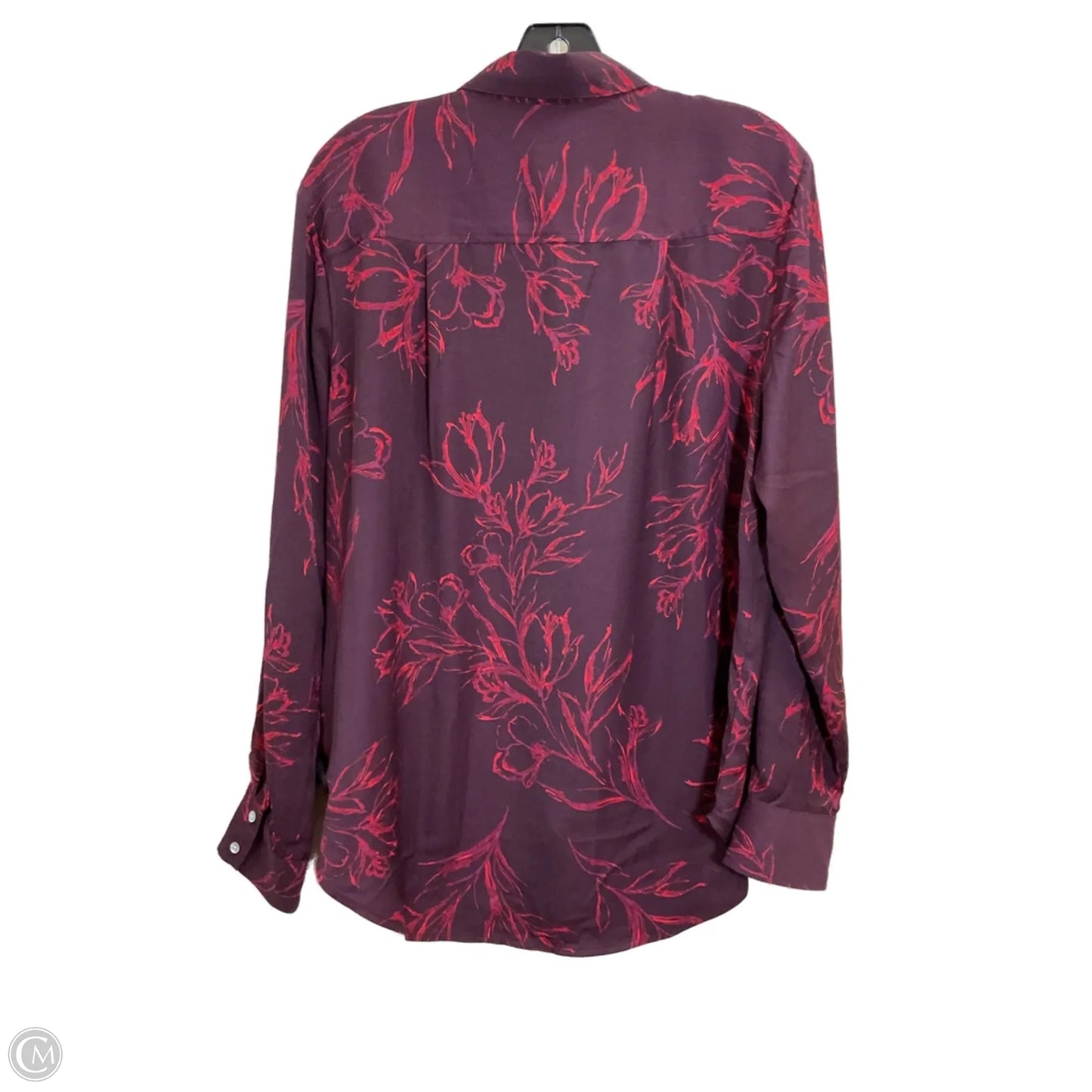 Blouse Long Sleeve By A New Day In Red, Size: Xl