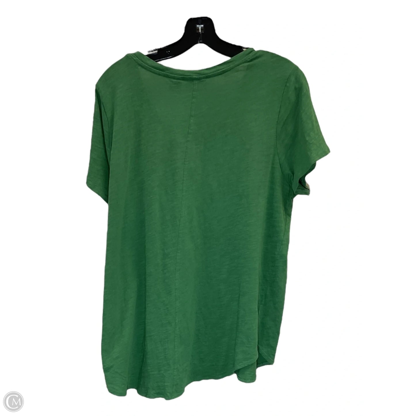 Top Short Sleeve By Tahari By Arthur Levine In Green, Size: 1x