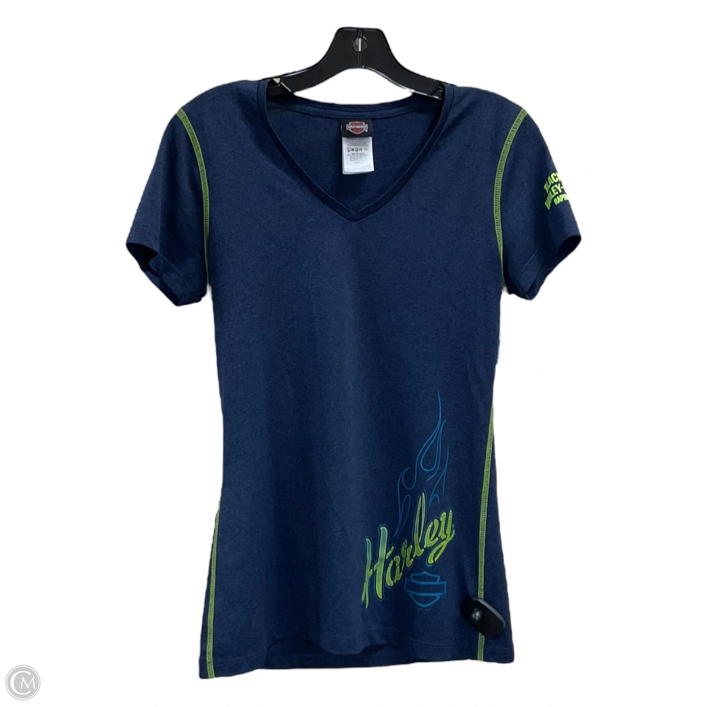 Top Short Sleeve By Harley Davidson In Navy, Size: S