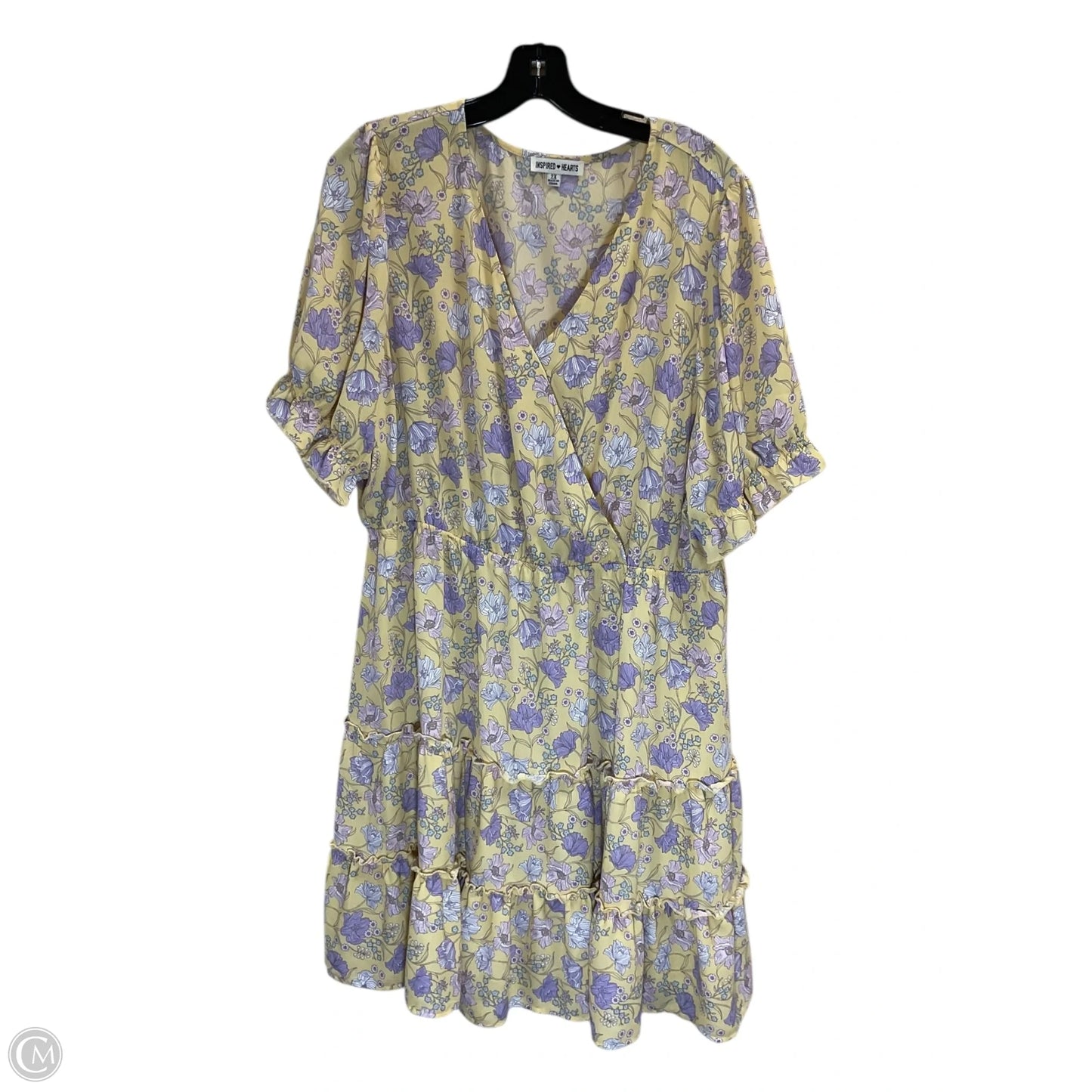 Dress Casual Midi By Clothes Mentor In Yellow, Size: 2x