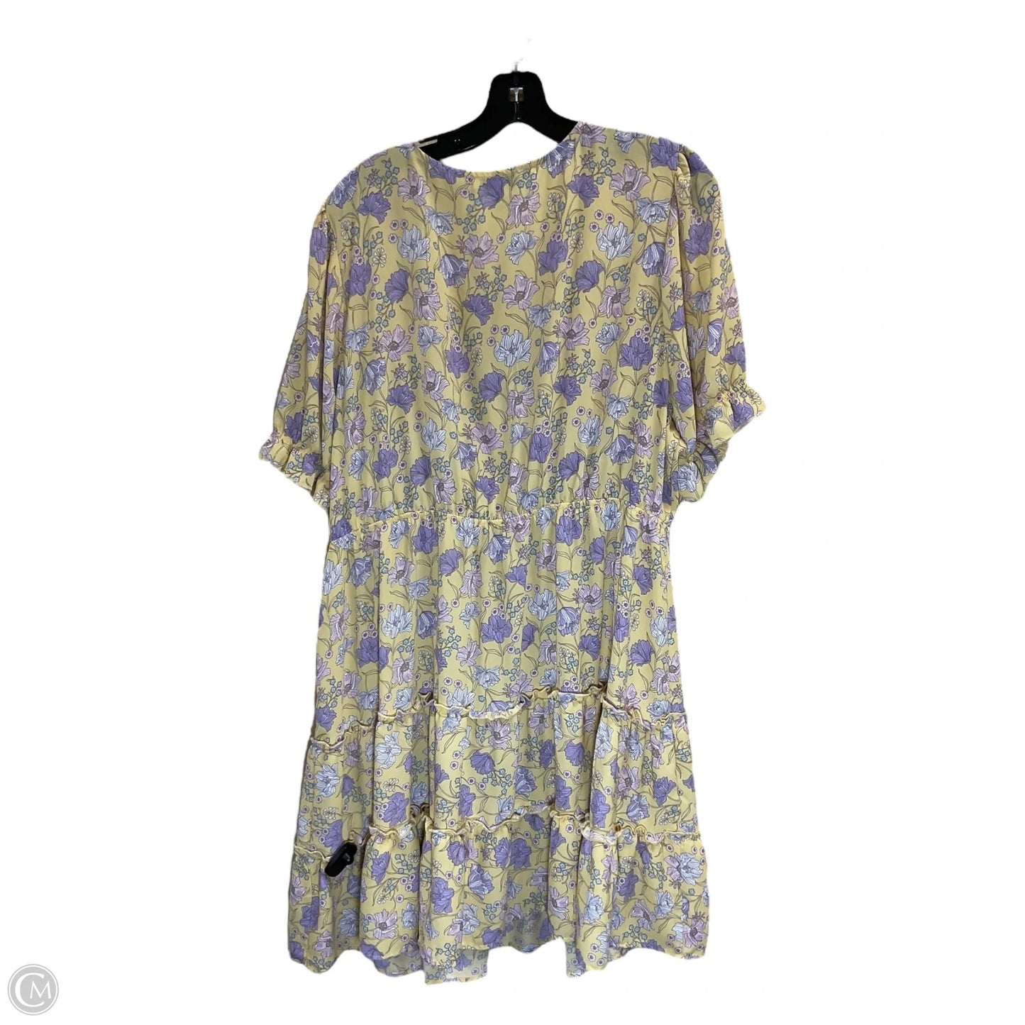 Dress Casual Midi By Clothes Mentor In Yellow, Size: 2x