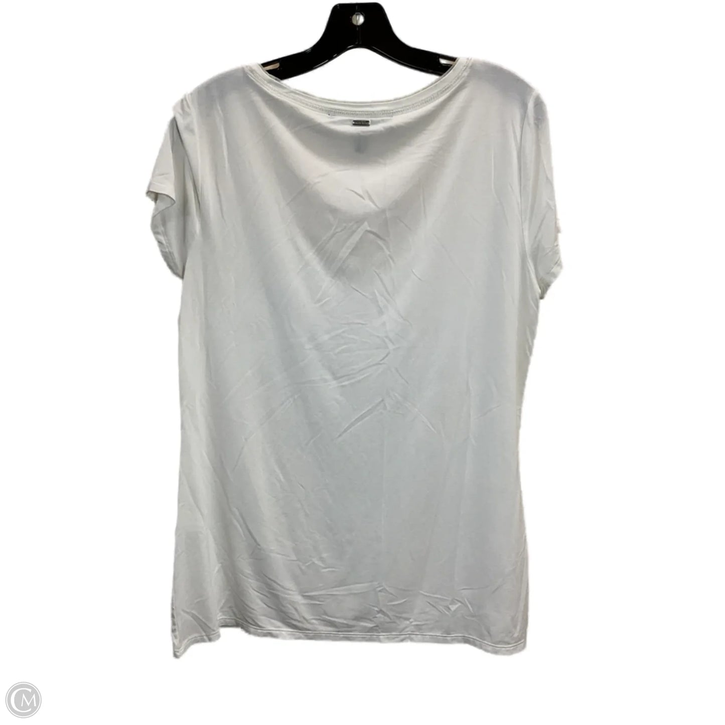 Top Short Sleeve By White House Black Market In Cream, Size: L