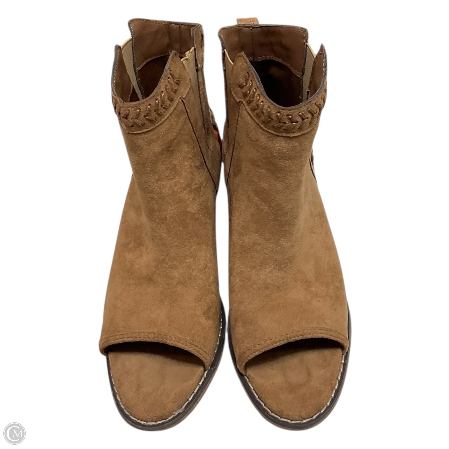 Sandals Heels Block By Tiara In Brown, Size: 7.5