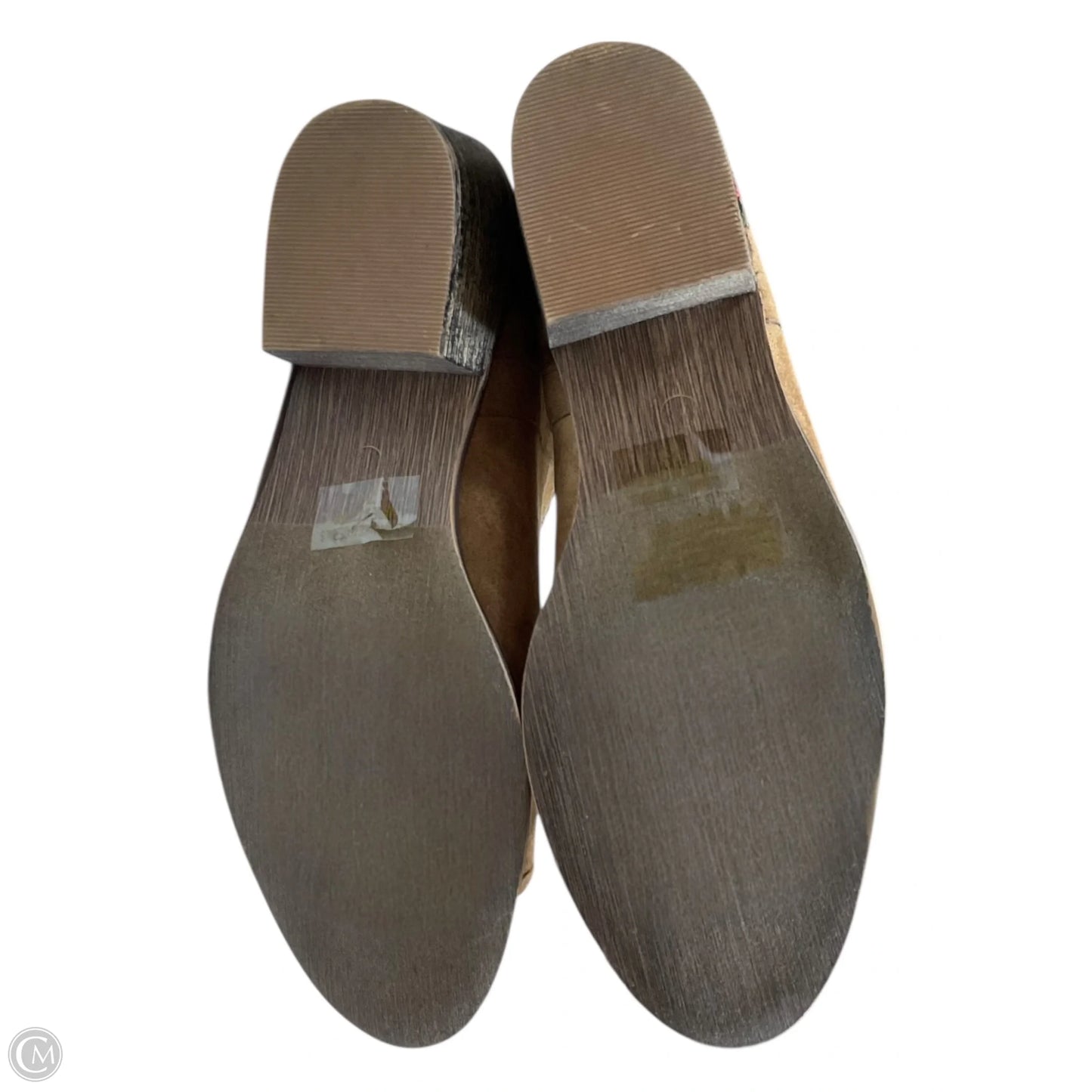 Sandals Heels Block By Tiara In Brown, Size: 7.5
