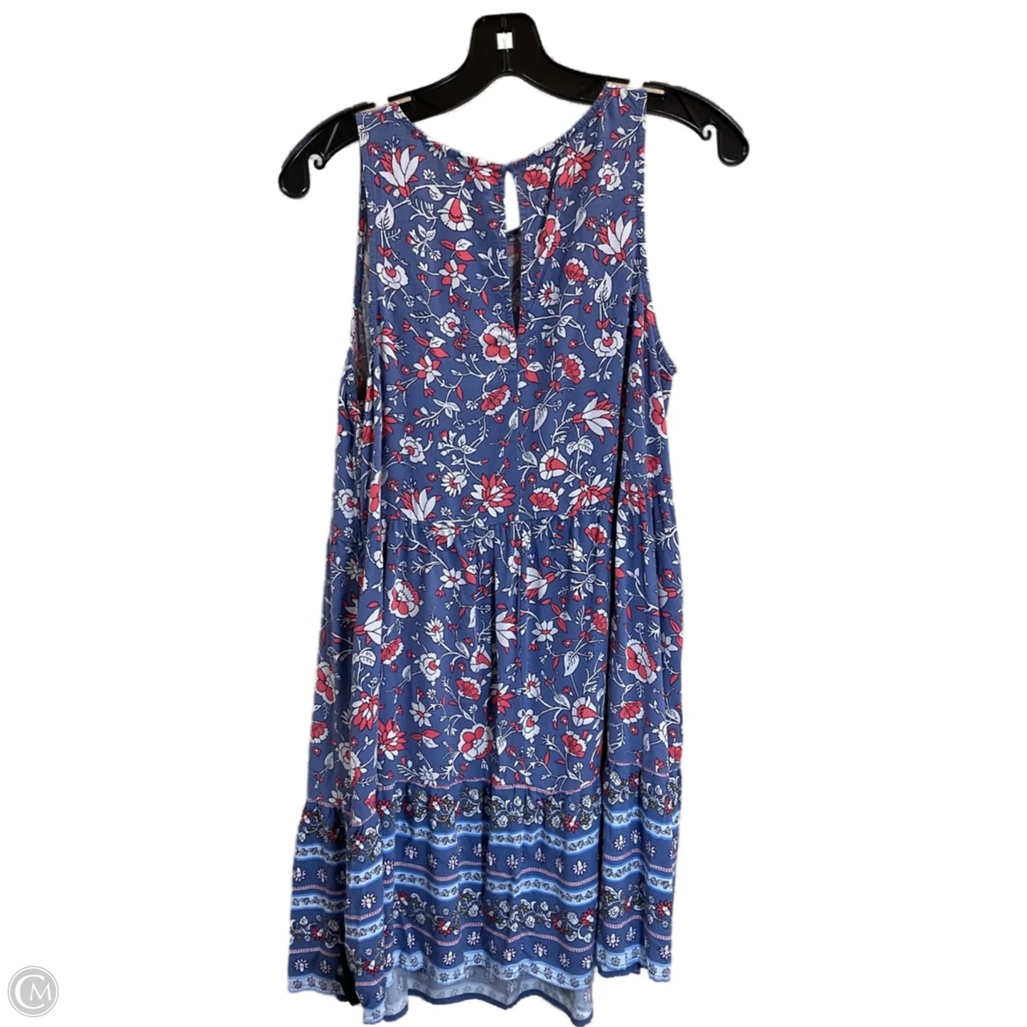 Dress Casual Midi By Old Navy In Blue & Red, Size: M
