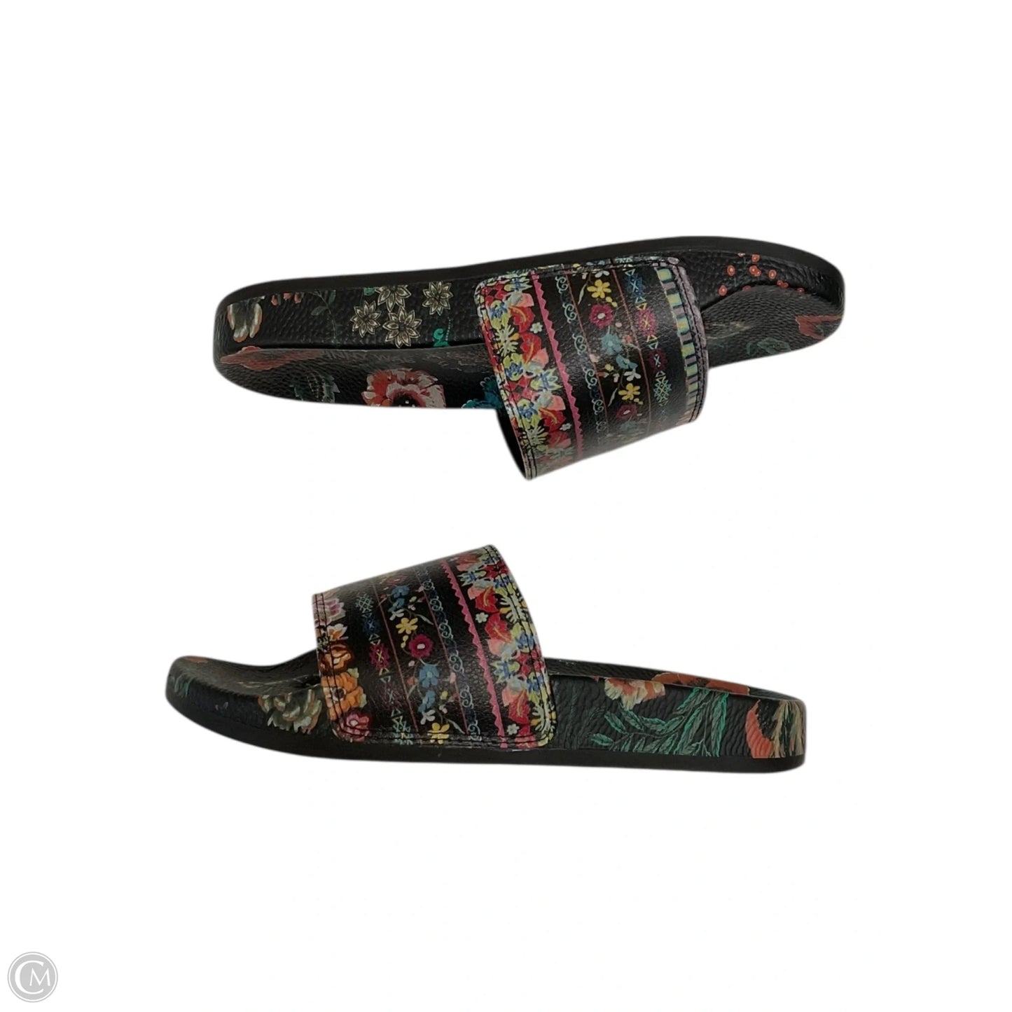 Sandals Flats By Johnny Was In Black, Size: 6