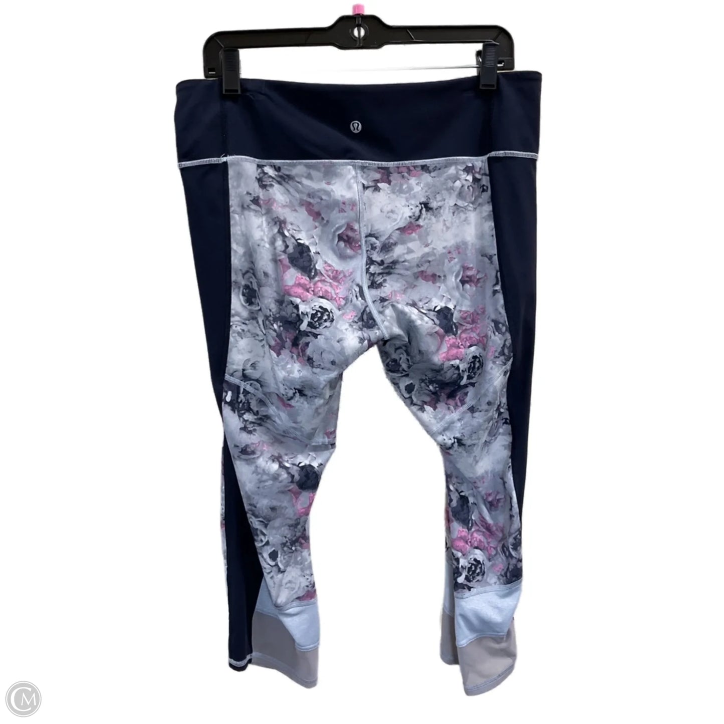 Athletic Leggings Capris By Lululemon In Blue & Grey, Size: L