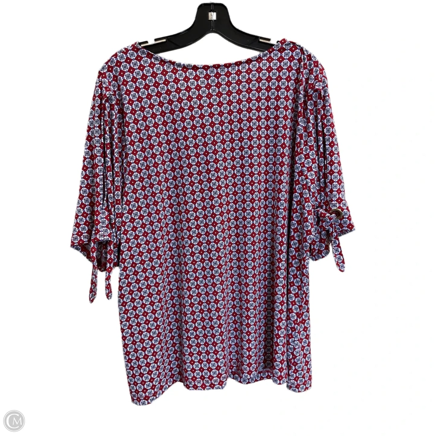 Top Short Sleeve By Liz Claiborne In Red, Size: 1x