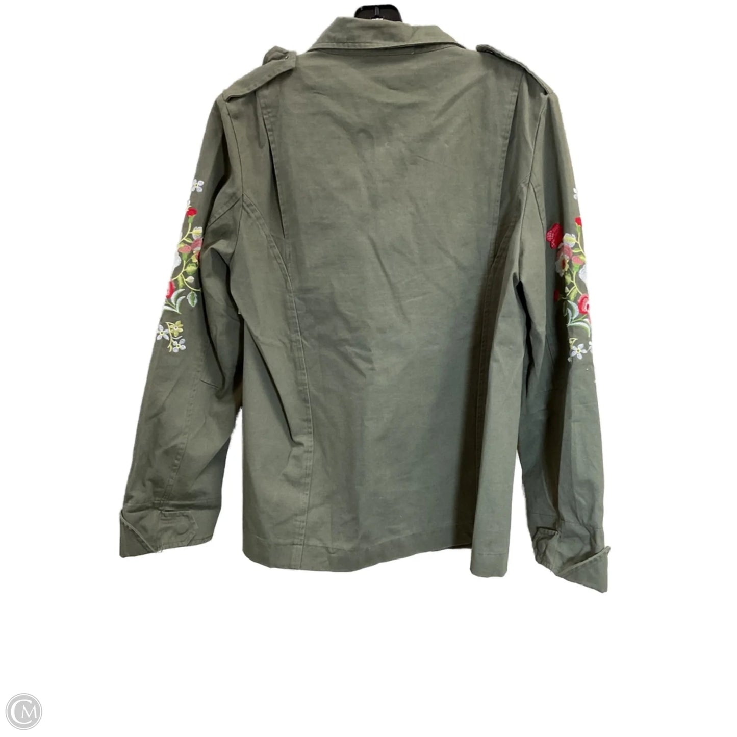 Jacket Denim By Clothes Mentor In Green Denim, Size: M