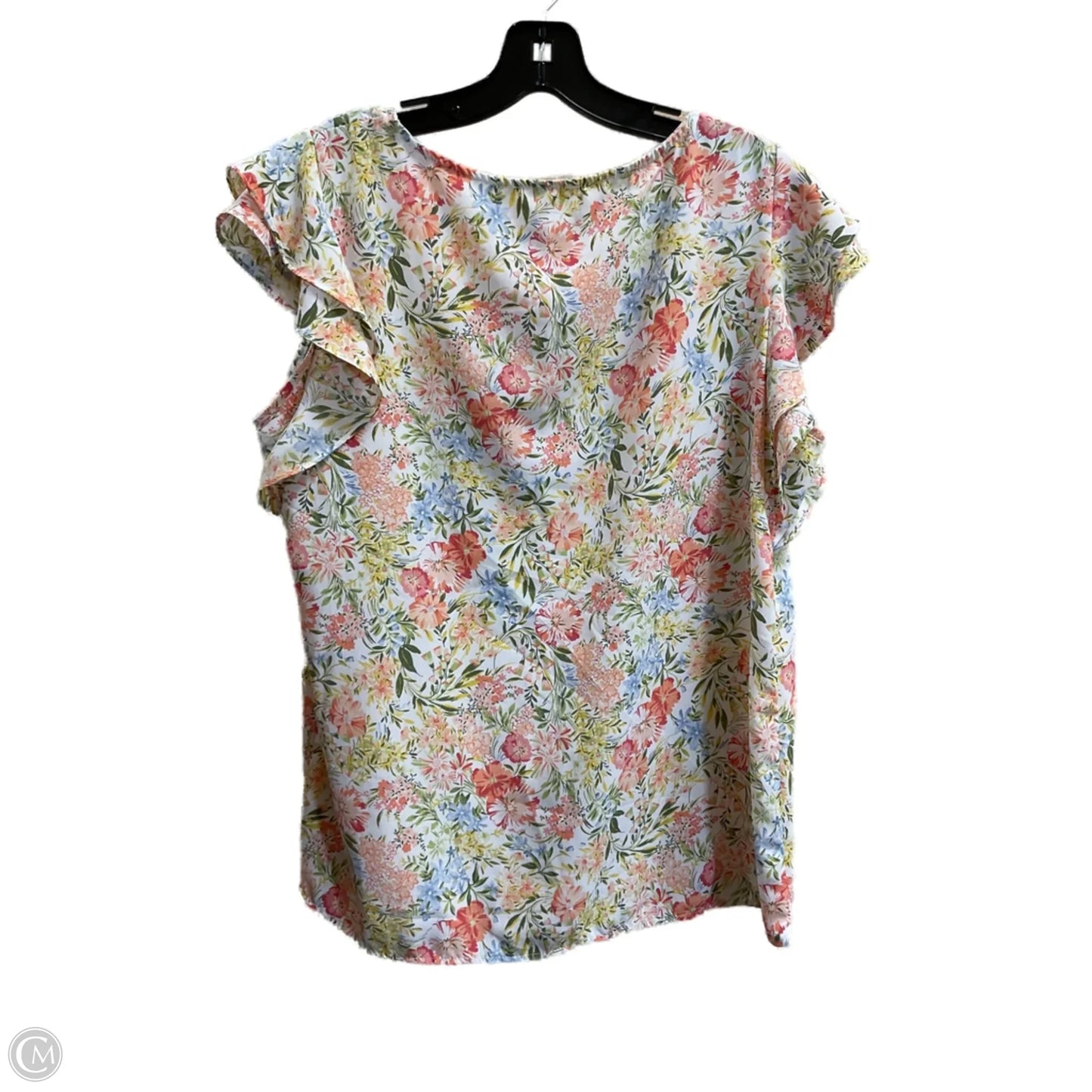 Top Short Sleeve By Clothes Mentor In Orange & Yellow, Size: M