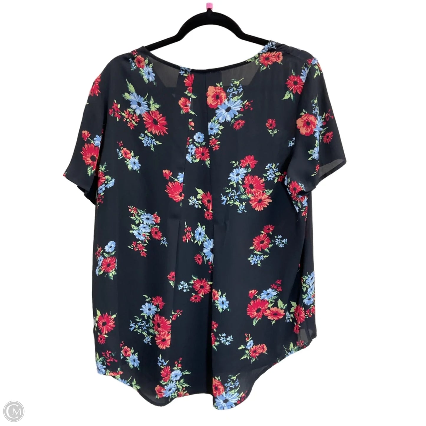 Top Short Sleeve By Chelsea And Theodore In Black, Size: Xl
