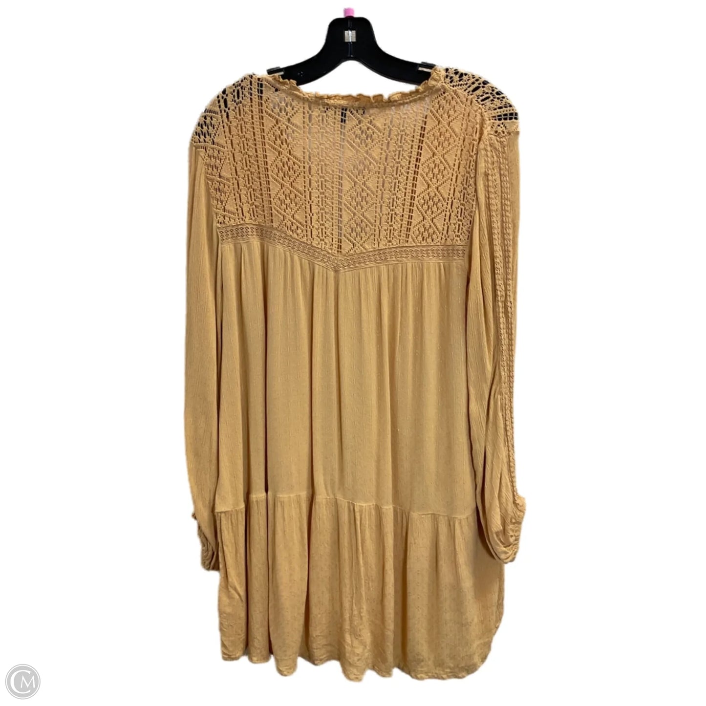 Top Long Sleeve By American Eagle In Yellow, Size: M