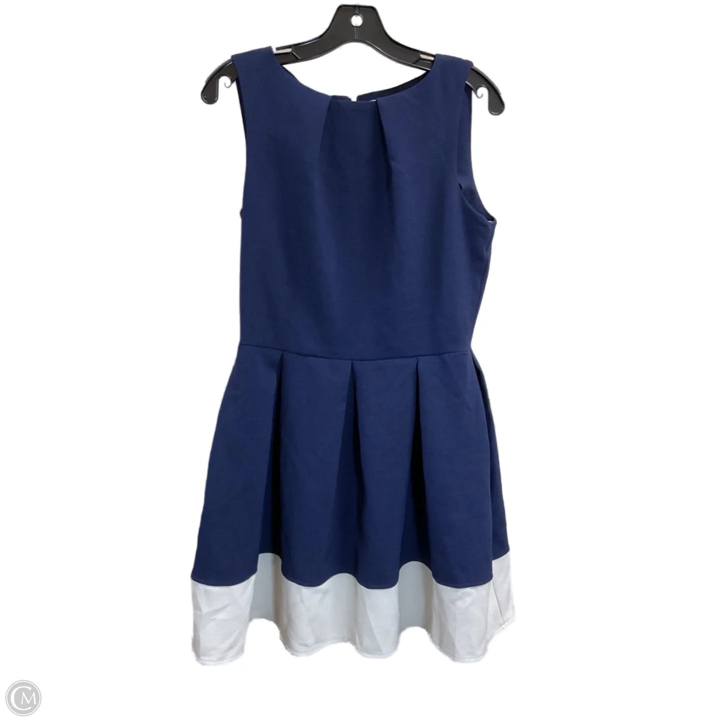 Dress Work By Clothes Mentor In Blue & Cream, Size: M