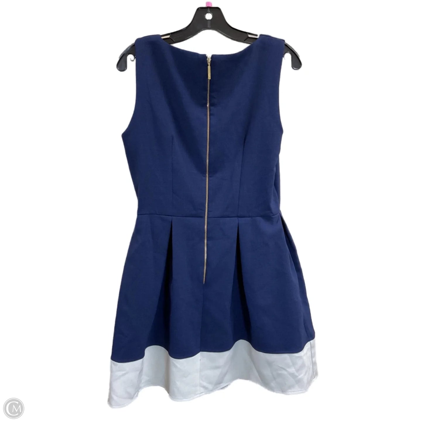 Dress Work By Clothes Mentor In Blue & Cream, Size: M