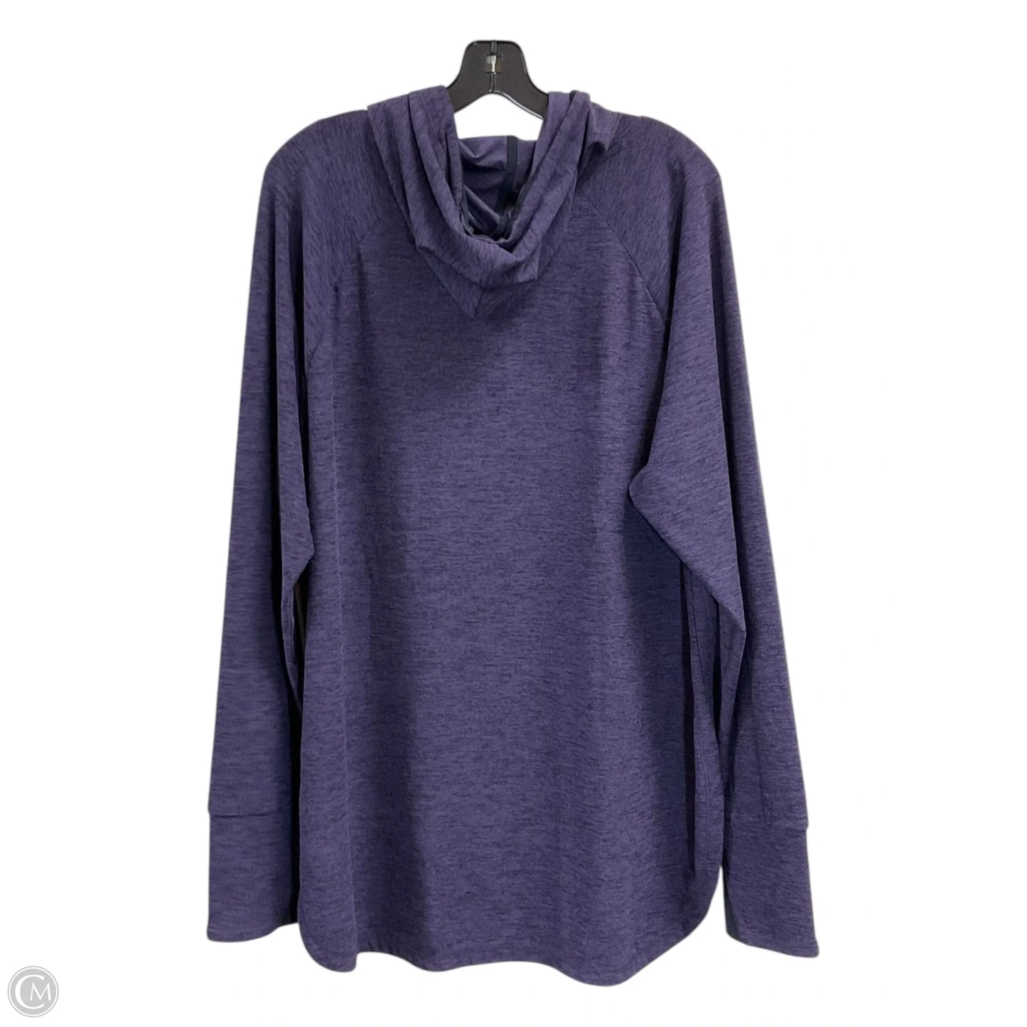 Athletic Top Long Sleeve Hoodie By Tangerine In Purple, Size: 1x