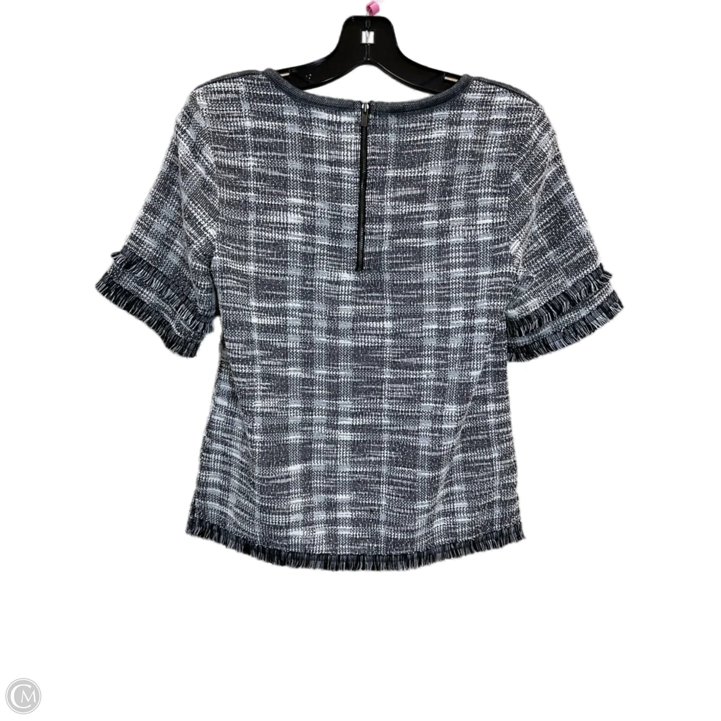 Top Short Sleeve By Banana Republic In Black & White, Size: Xs