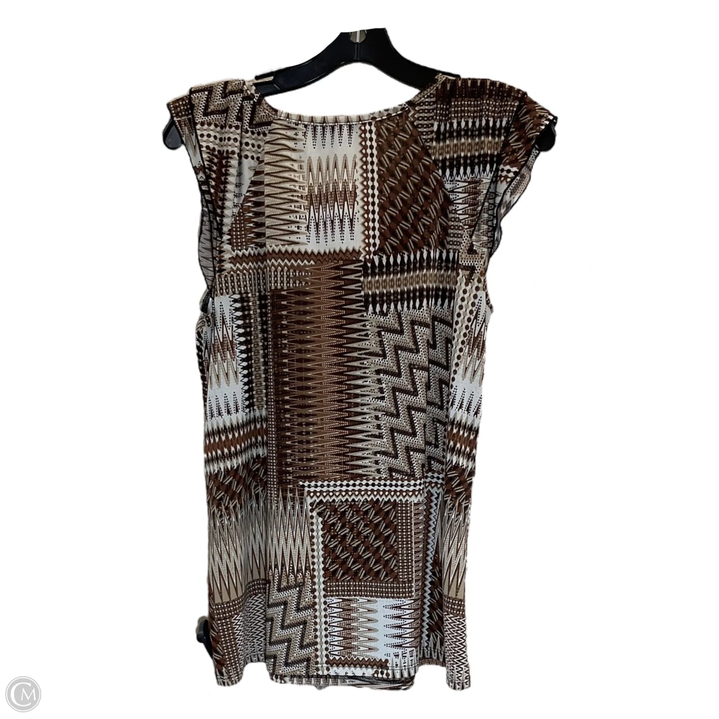 Top Sleeveless By Dressbarn In Brown, Size: L