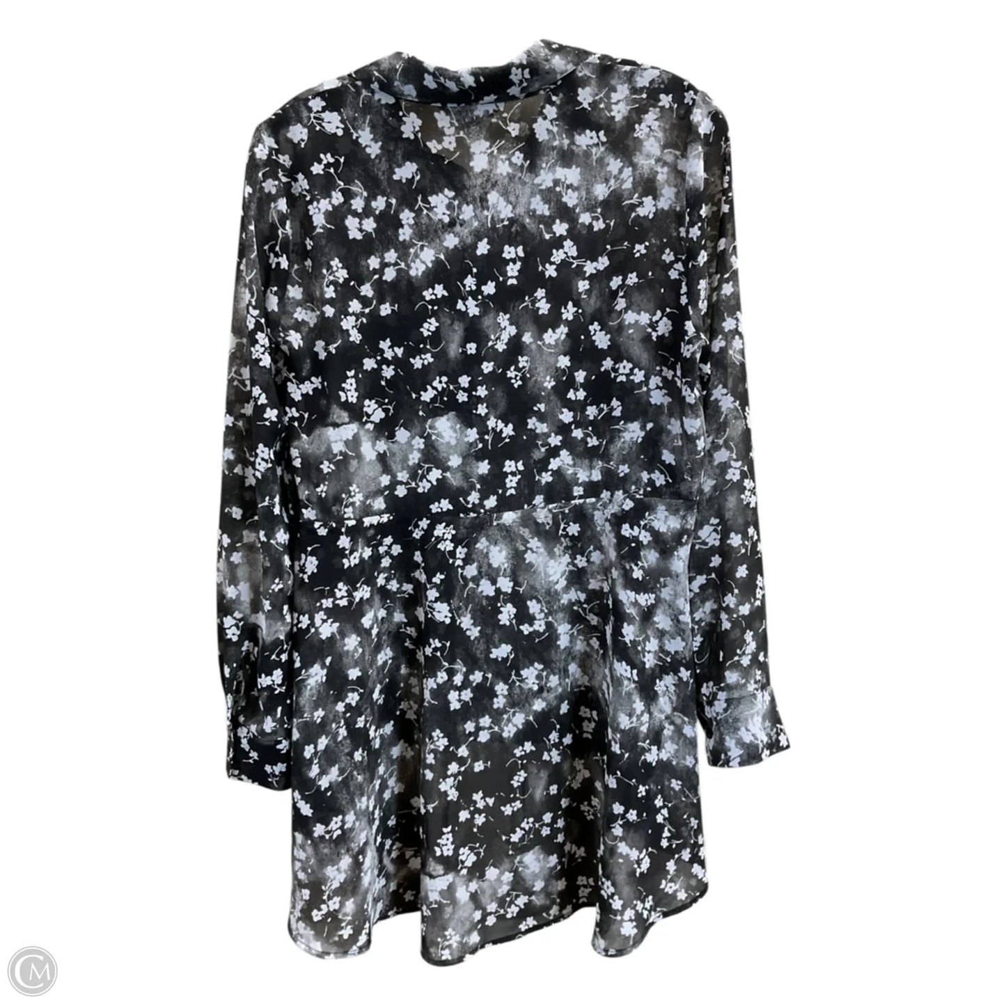 Tunic Long Sleeve By Simply Vera In Black, Size: M
