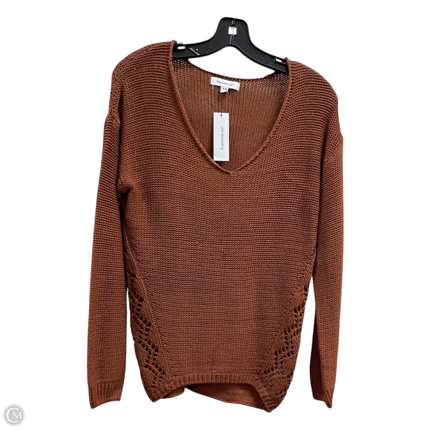 Sweater By Francesca's In Bronze, Size: Xs