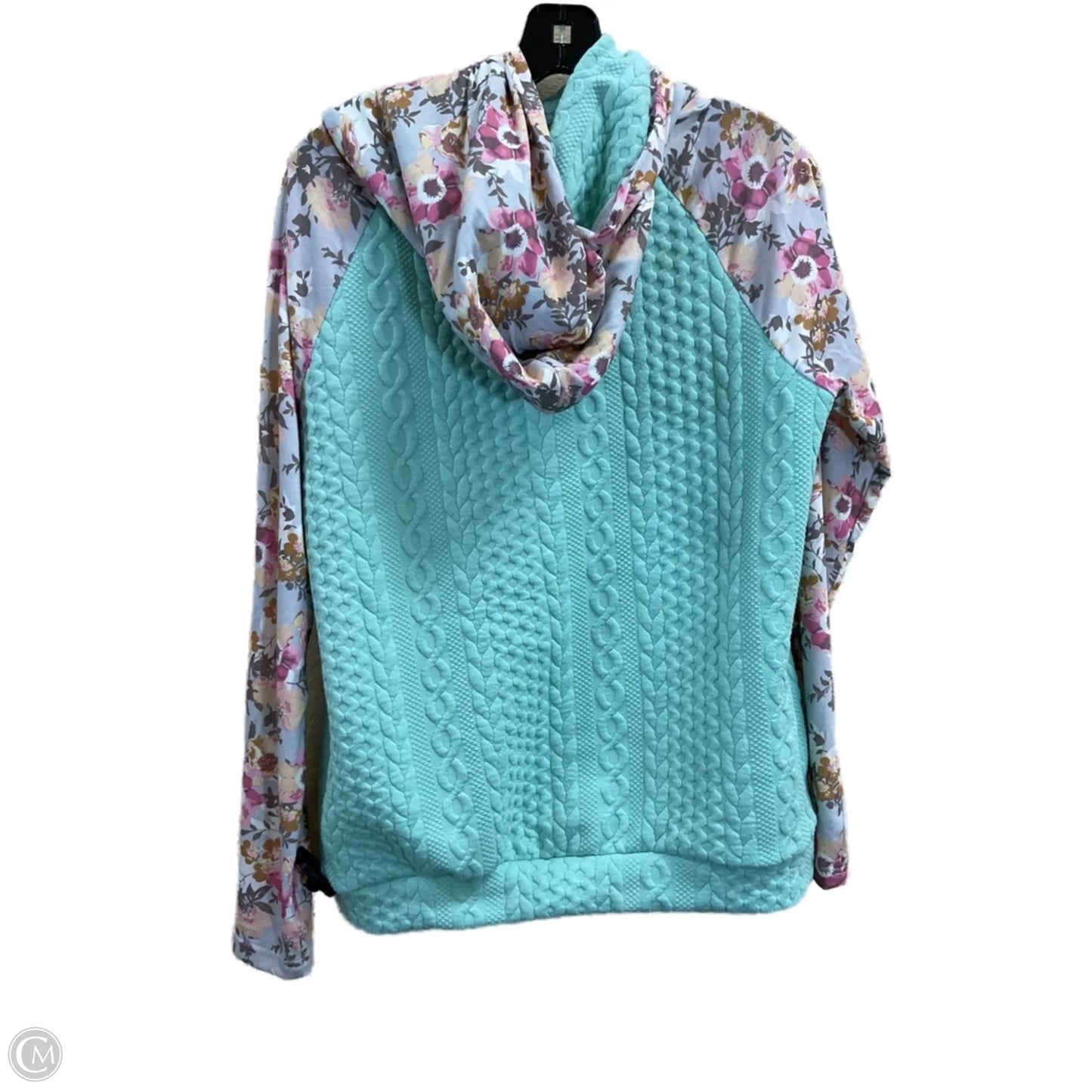 Sweatshirt Hoodie By Clothes Mentor In Green, Size: M