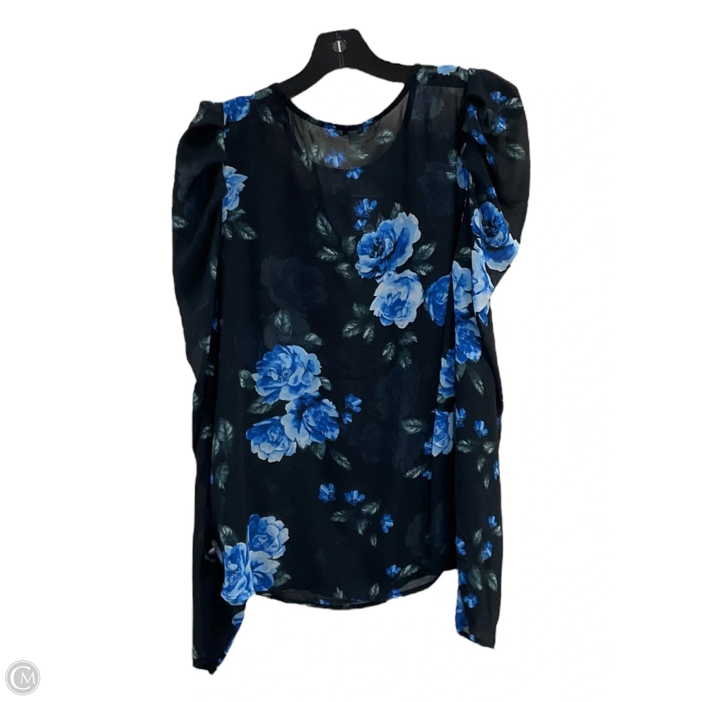 Top Long Sleeve By Clothes Mentor In Black & Blue, Size: L