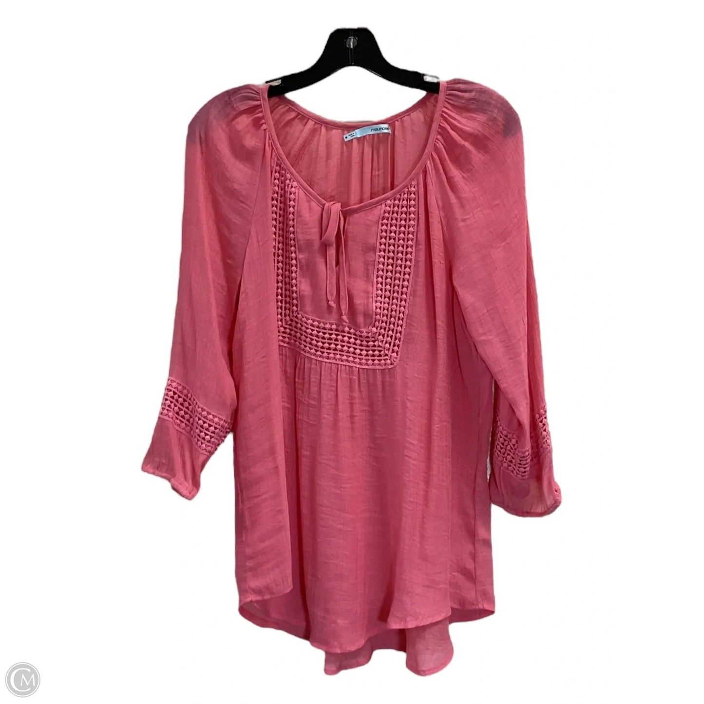 Top Long Sleeve By Maurices In Pink, Size: M