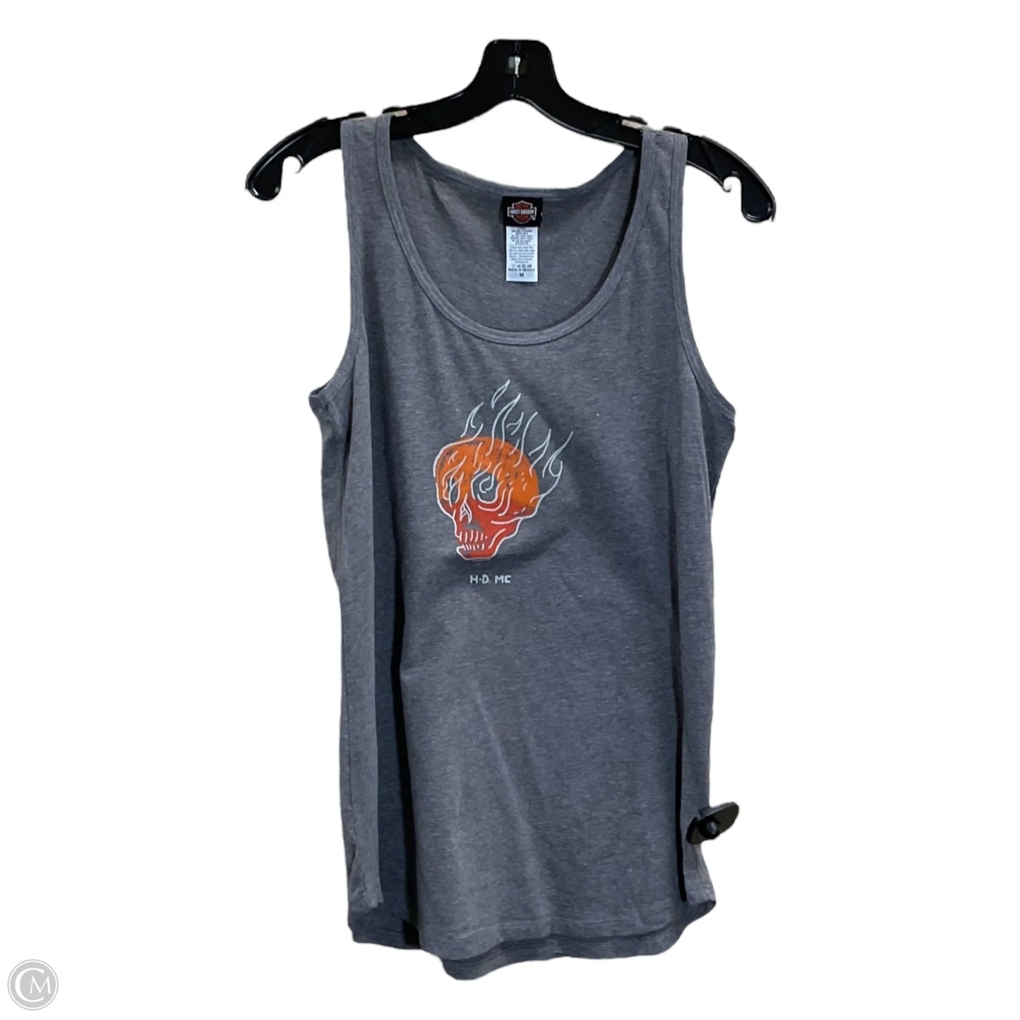 Top Sleeveless By Harley Davidson In Grey, Size: M