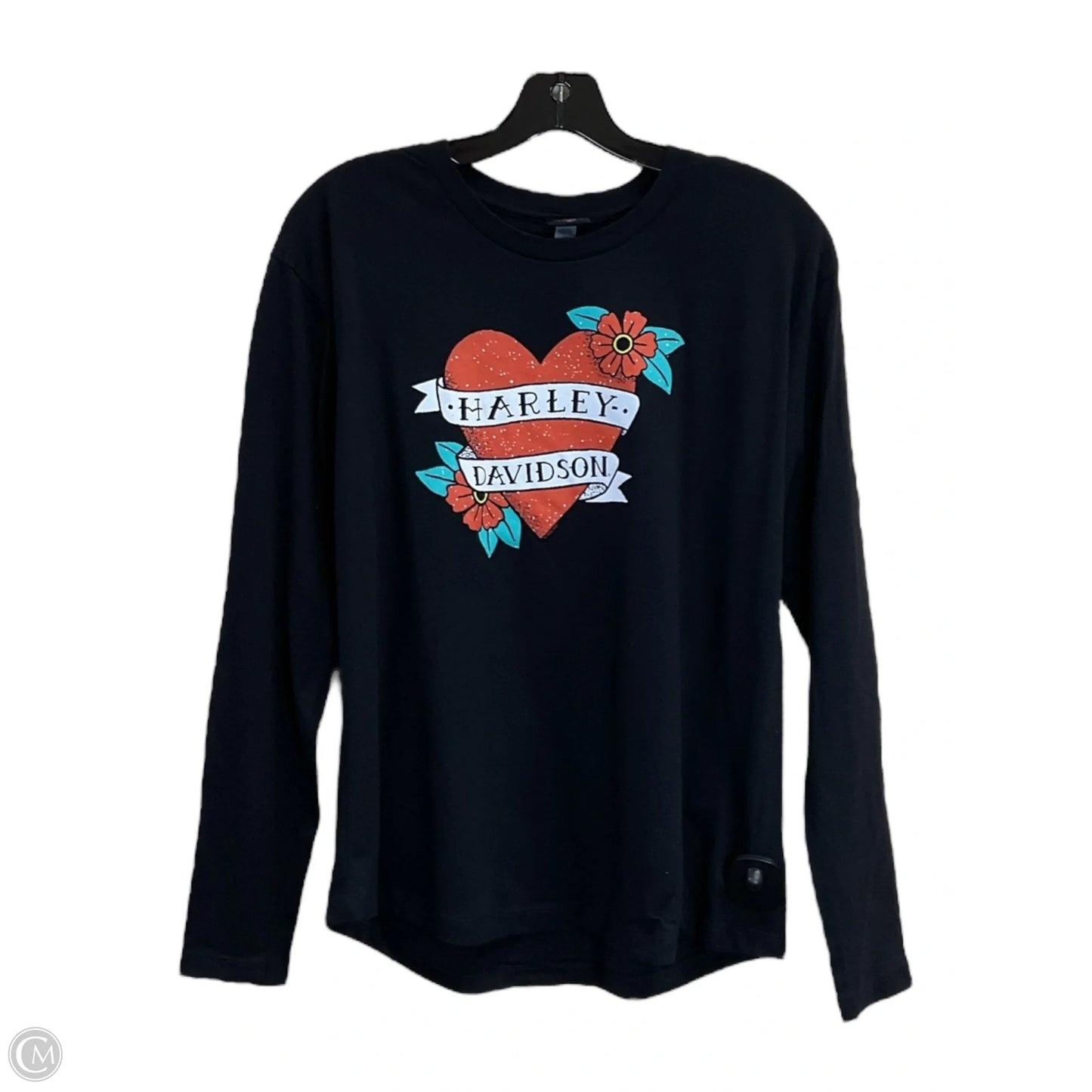 Top Long Sleeve By Harley Davidson In Black, Size: M