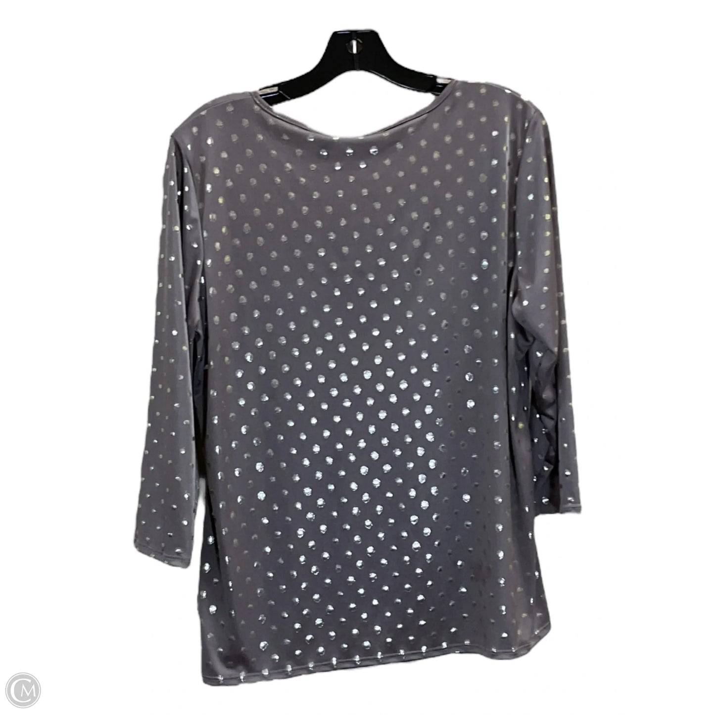 Top Long Sleeve By Ny Collection In Polkadot Pattern, Size: Xl