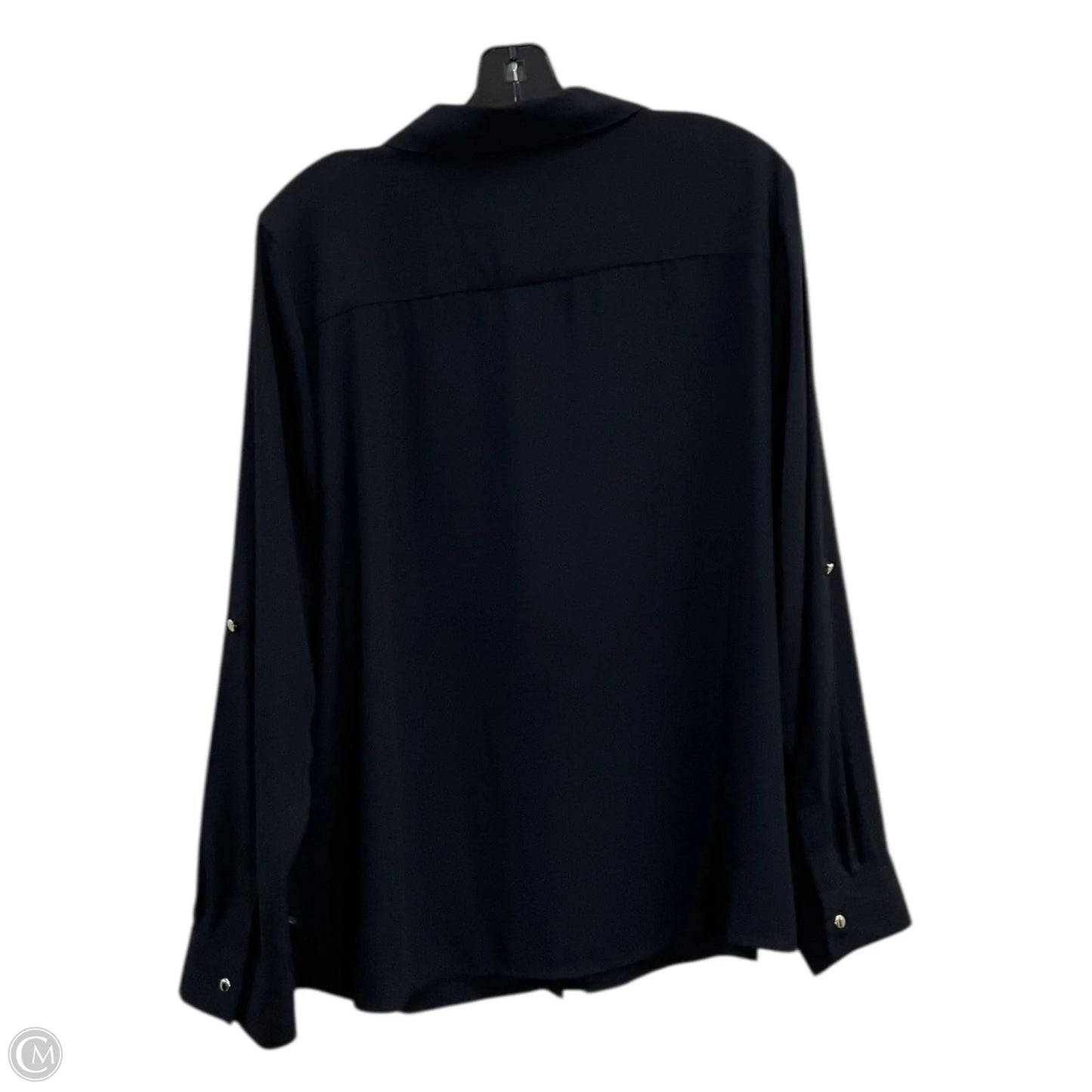 Blouse Long Sleeve By Dana Buchman In Black, Size: 1x