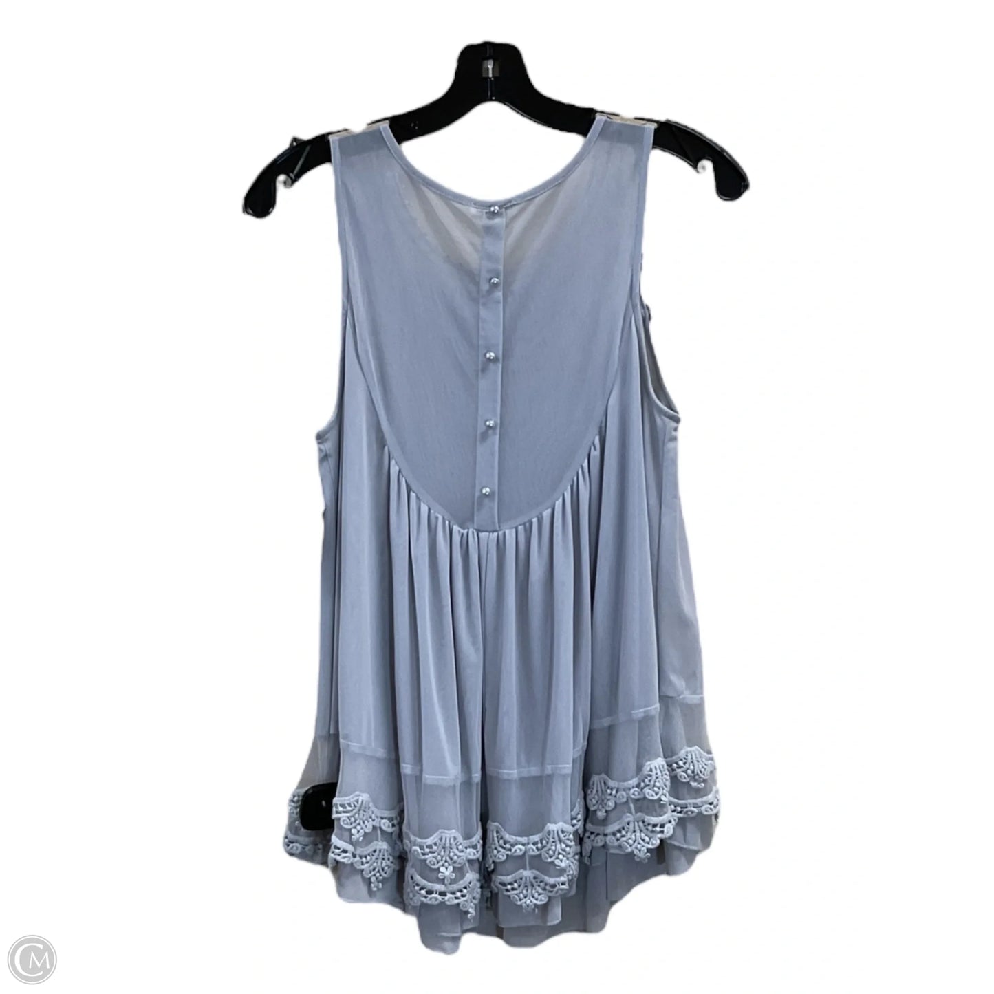 Top Sleeveless By Ultra Pink In Grey, Size: S
