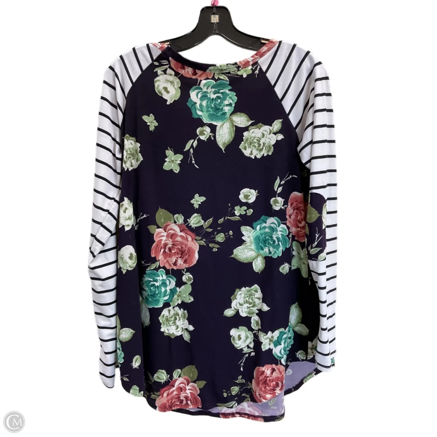 Top Long Sleeve By Reborn J In Purple, Size: L