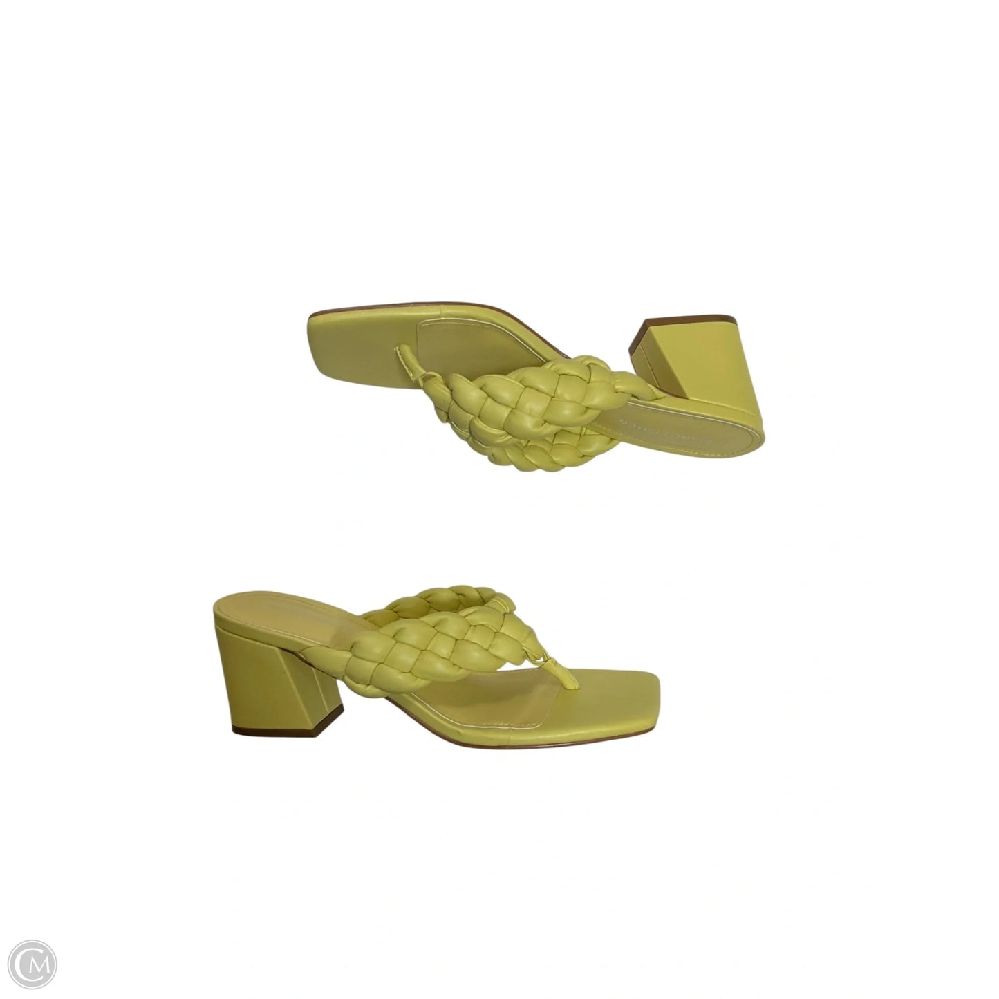 Sandals Heels Block By Marc Fisher In Yellow, Size: 7
