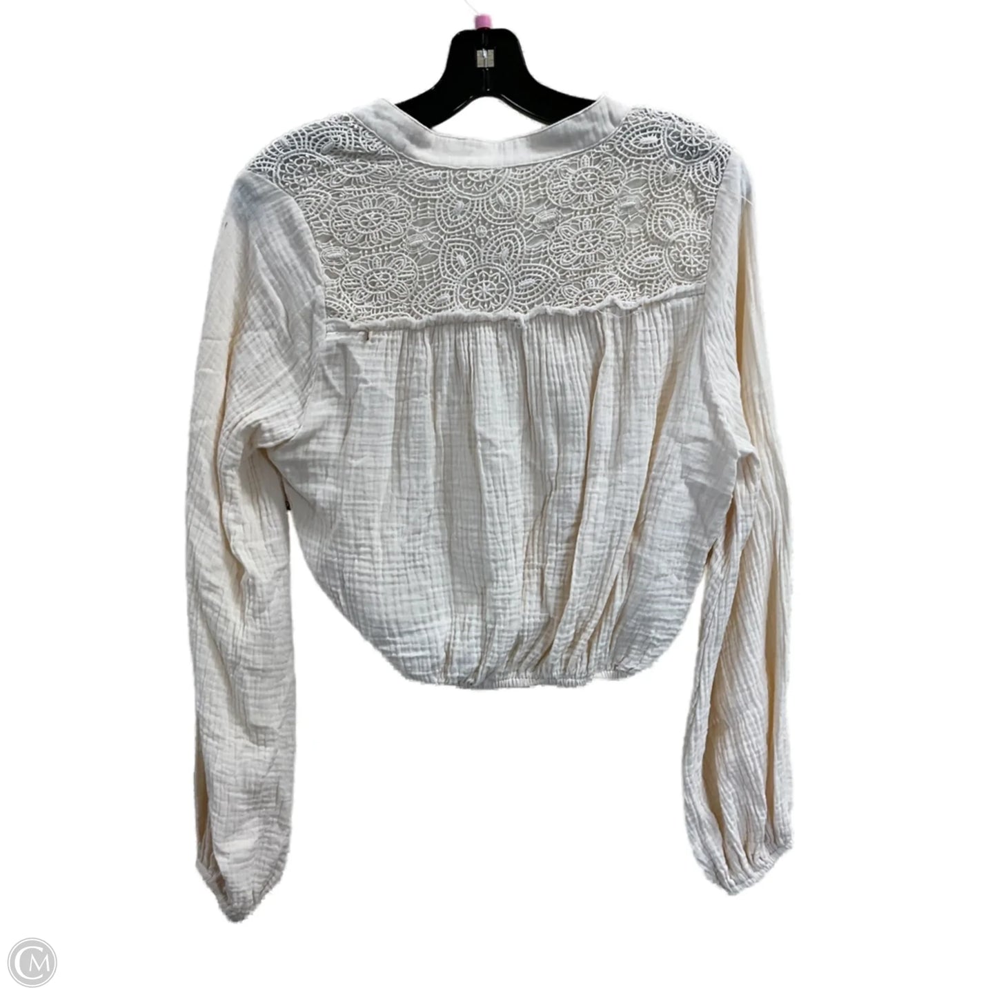 Top Long Sleeve By By Together In Cream, Size: S