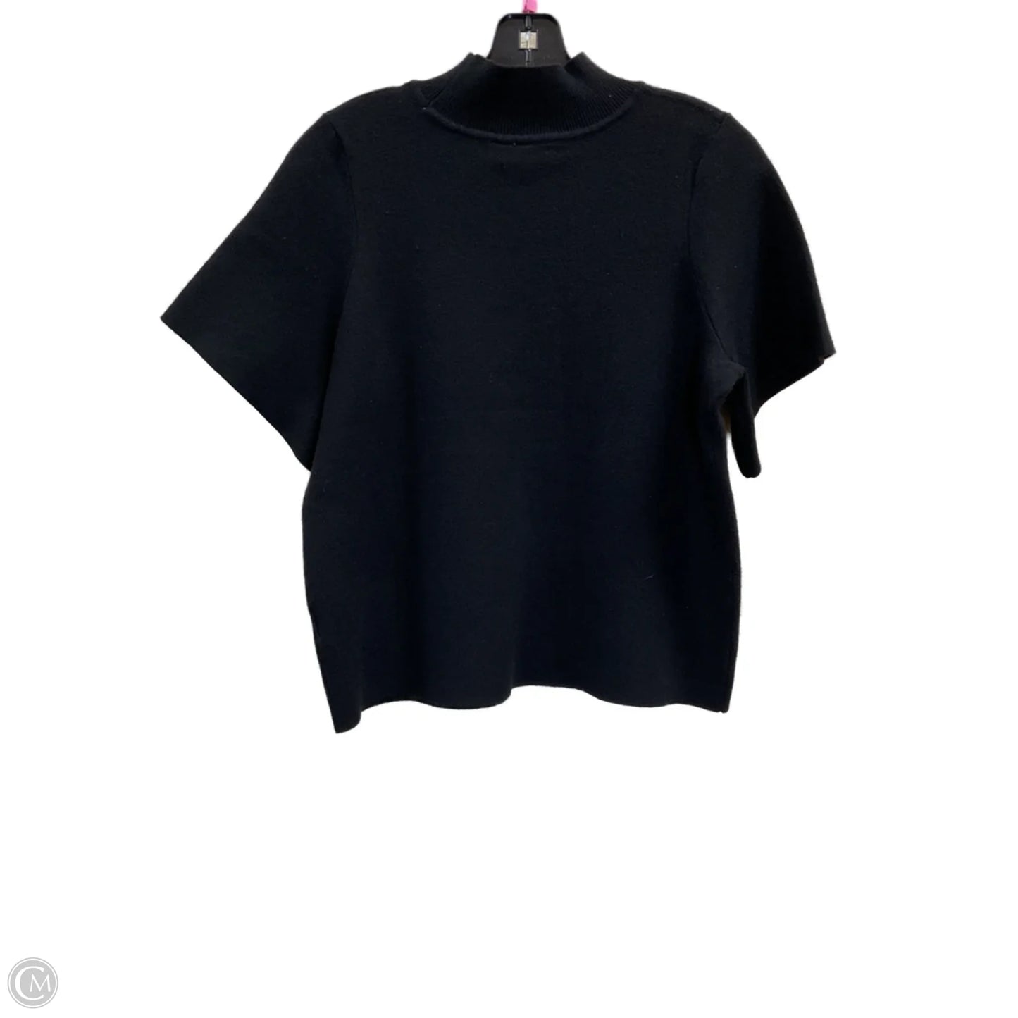 Sweater Short Sleeve By Moth In Black, Size: S