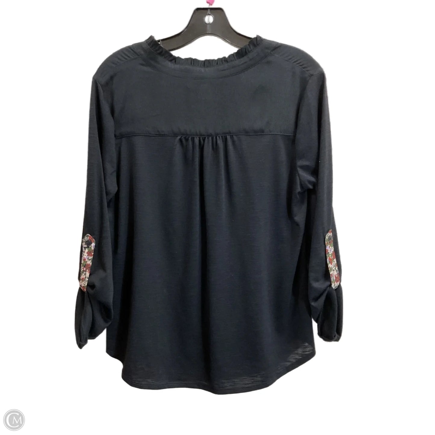 Top Long Sleeve By Porridge In Black, Size: S