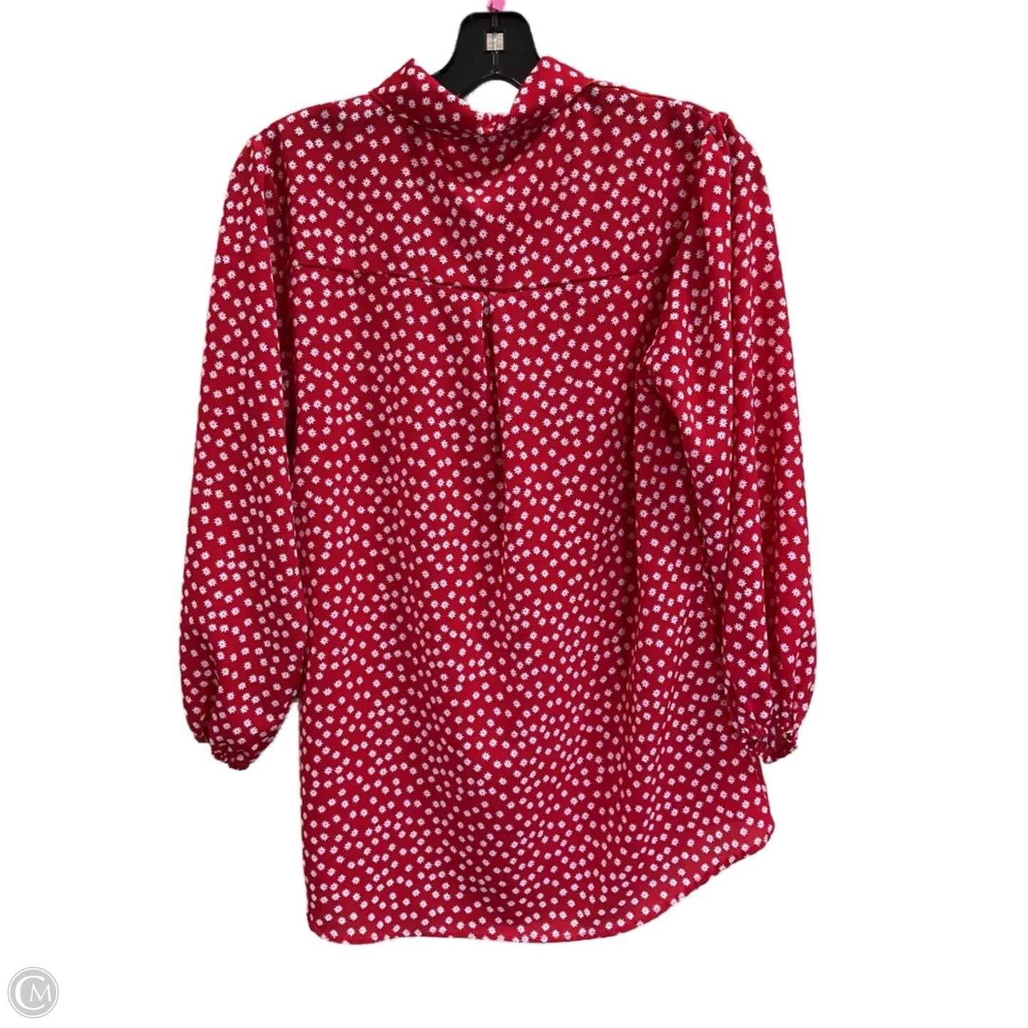 Blouse Long Sleeve By Clothes Mentor In Red, Size: S