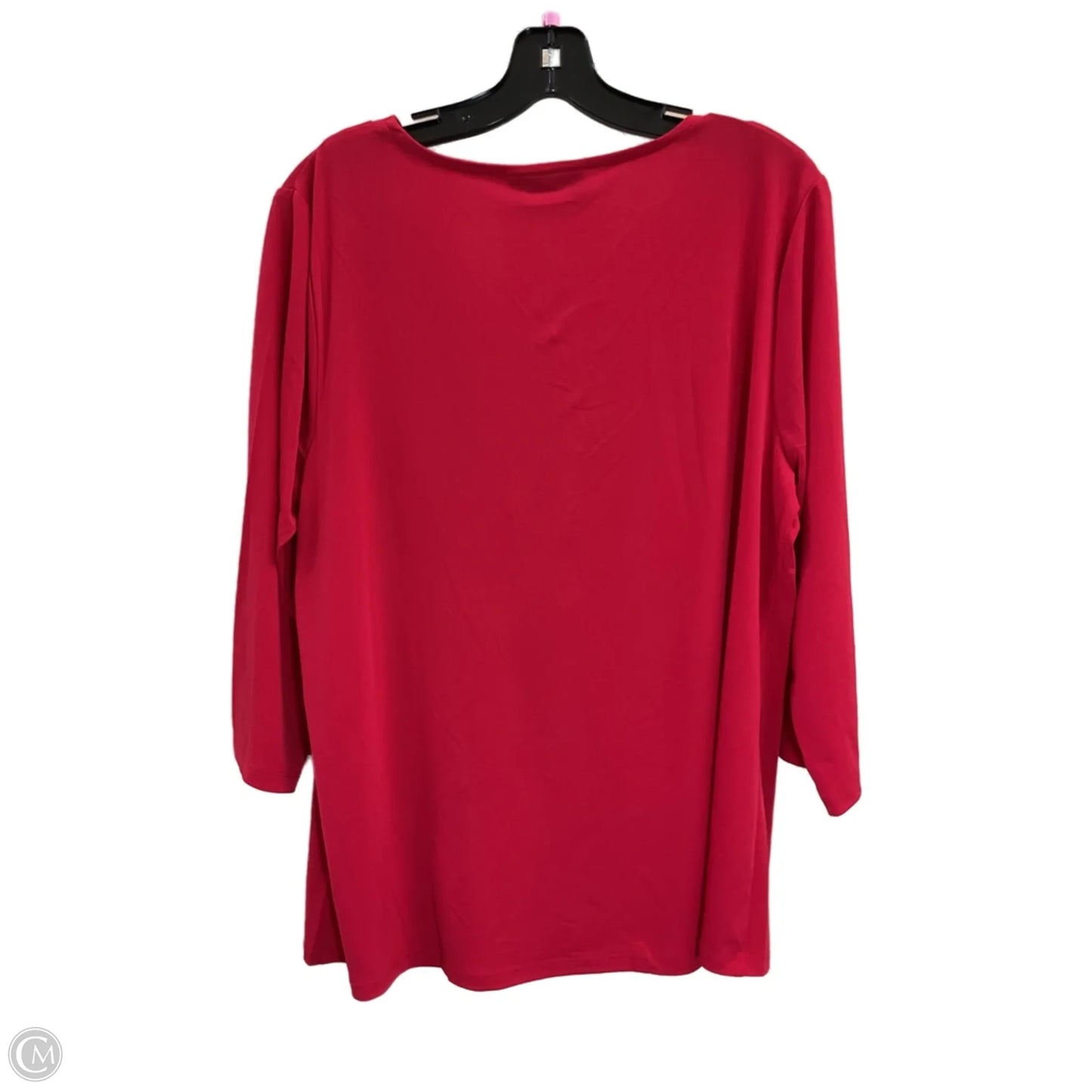 Top 3/4 Sleeve By Lane Bryant In Red, Size: Xl