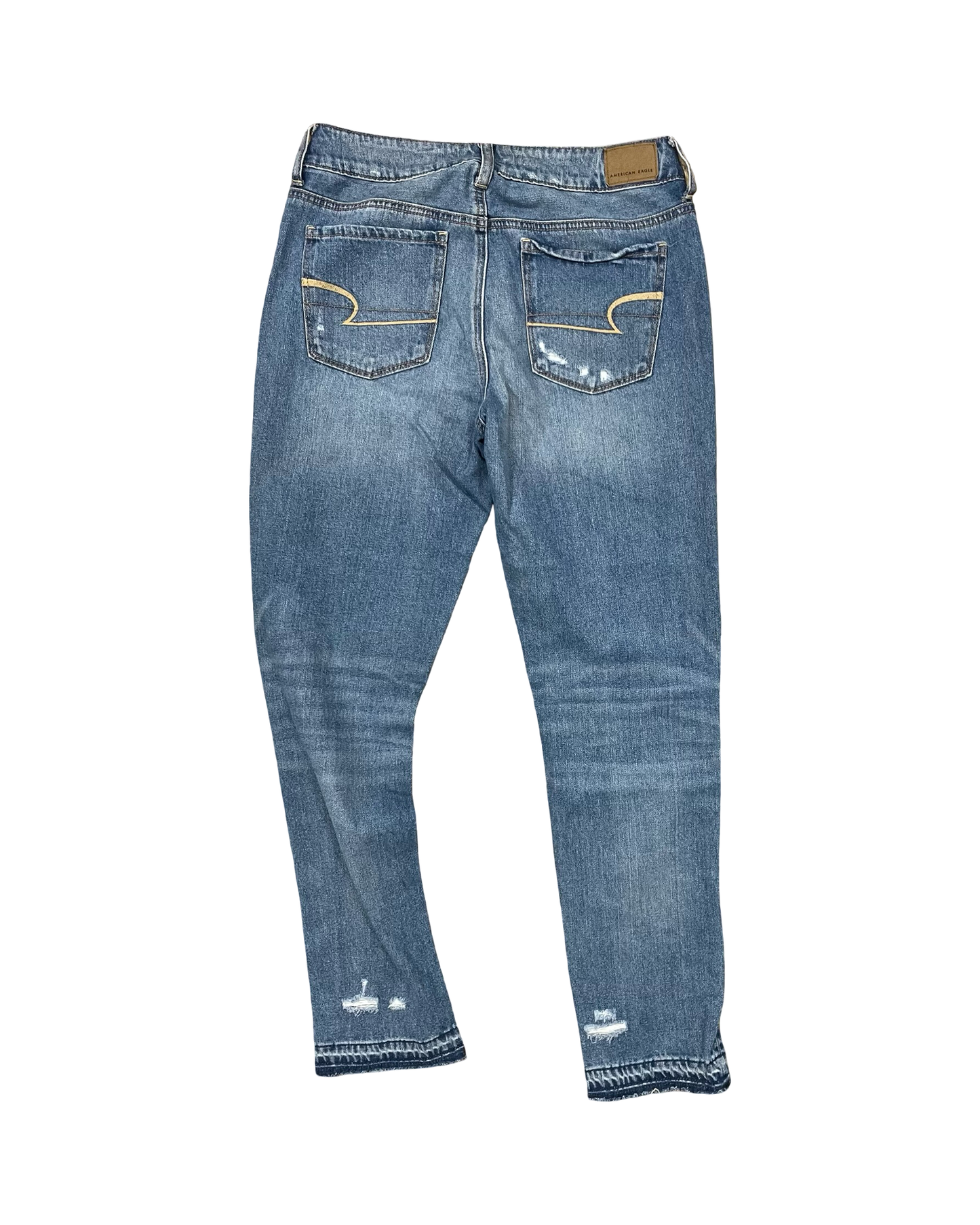 Jeans Skinny By American Eagle In Blue Denim, Size:4