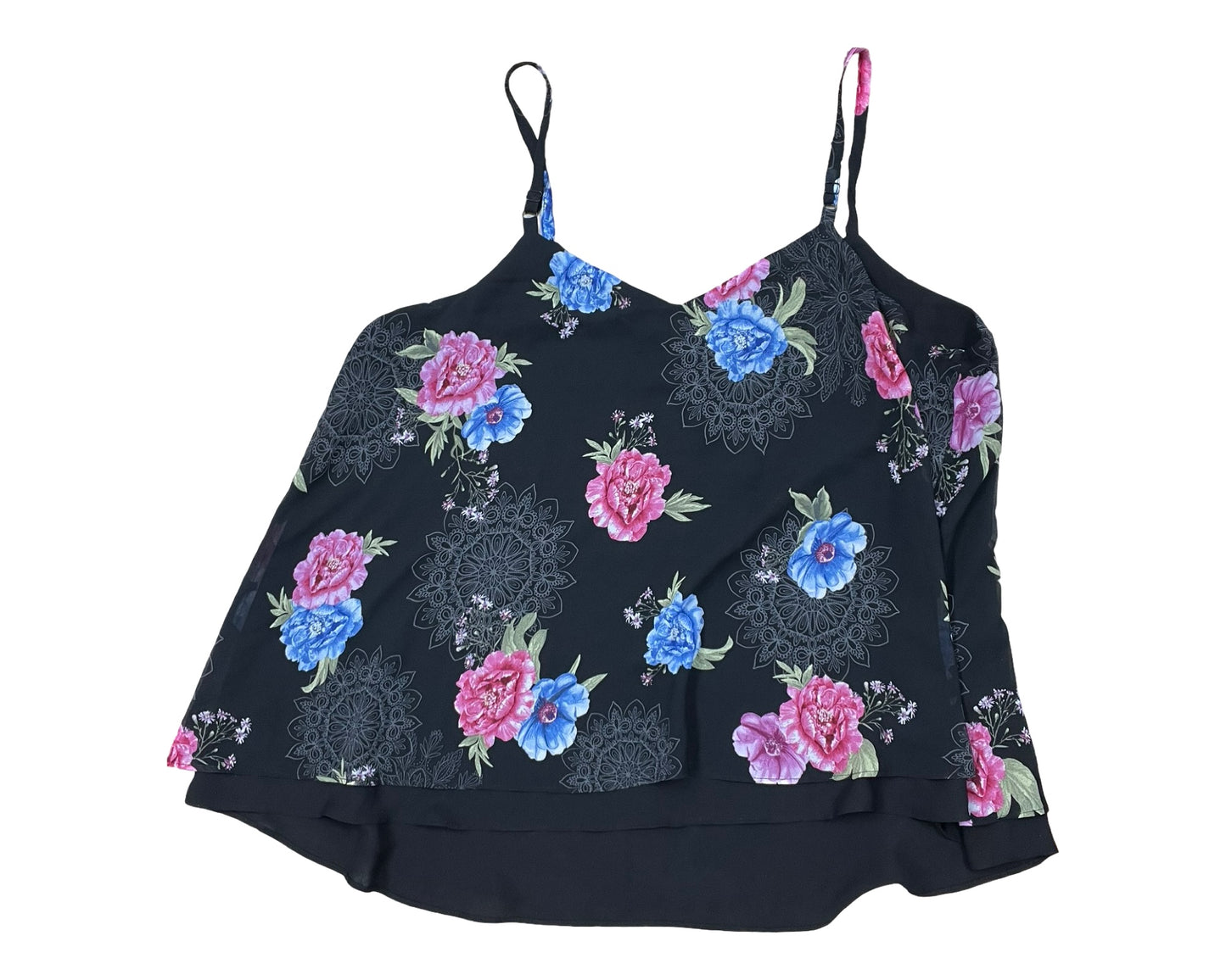 Top Cami By Torrid In Black & Pink, Size:2X