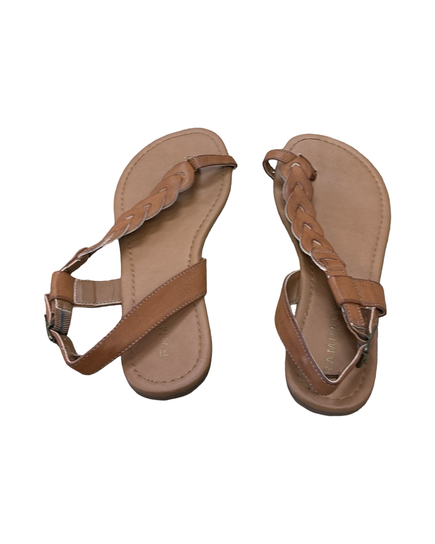 Sandals Flats By Clothes Mentor In Brown, Size:9